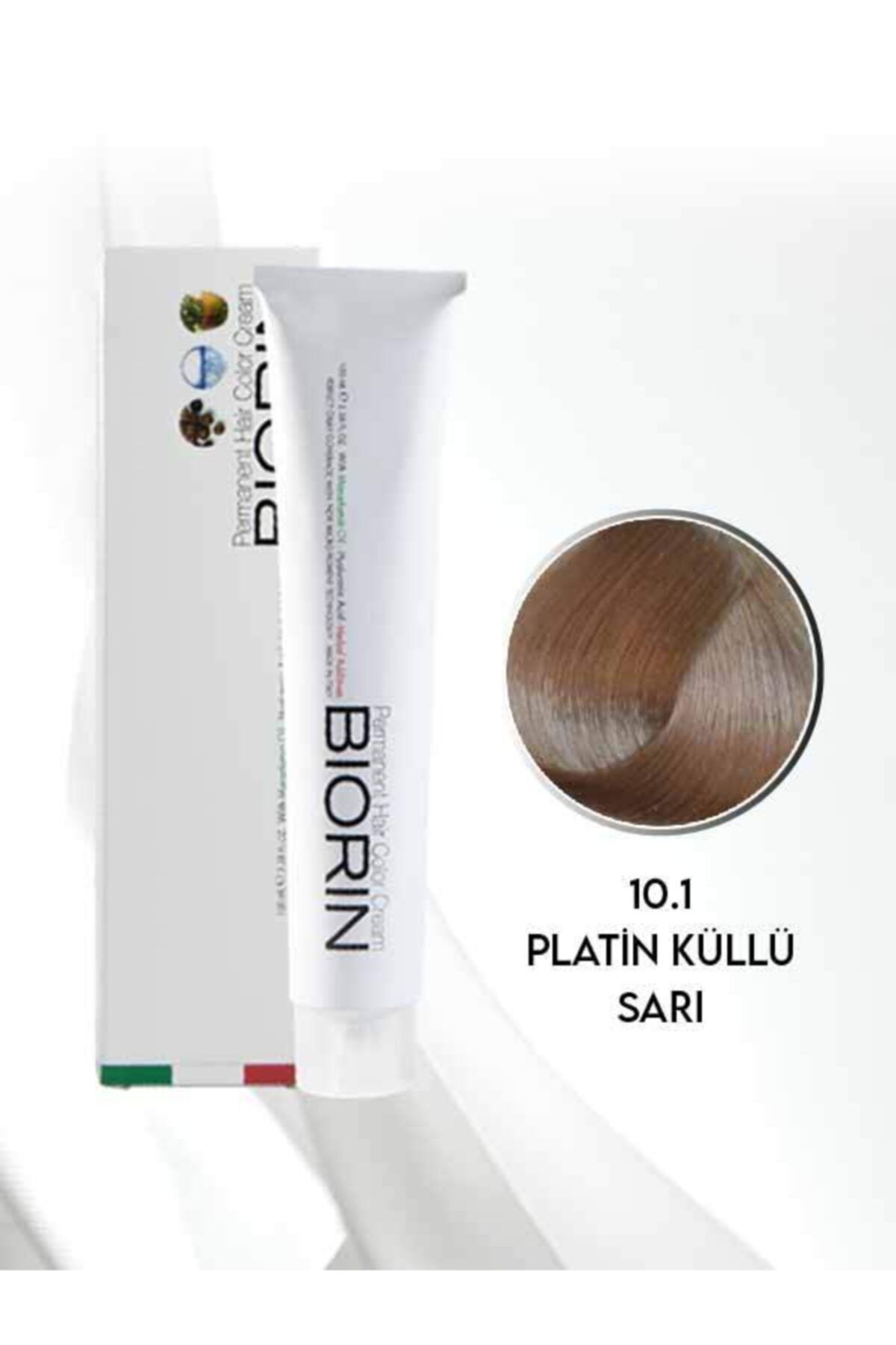 Biorin Permanent Hair Color Cream 100 Ml No: 10.1 Platin Küllü Sarı