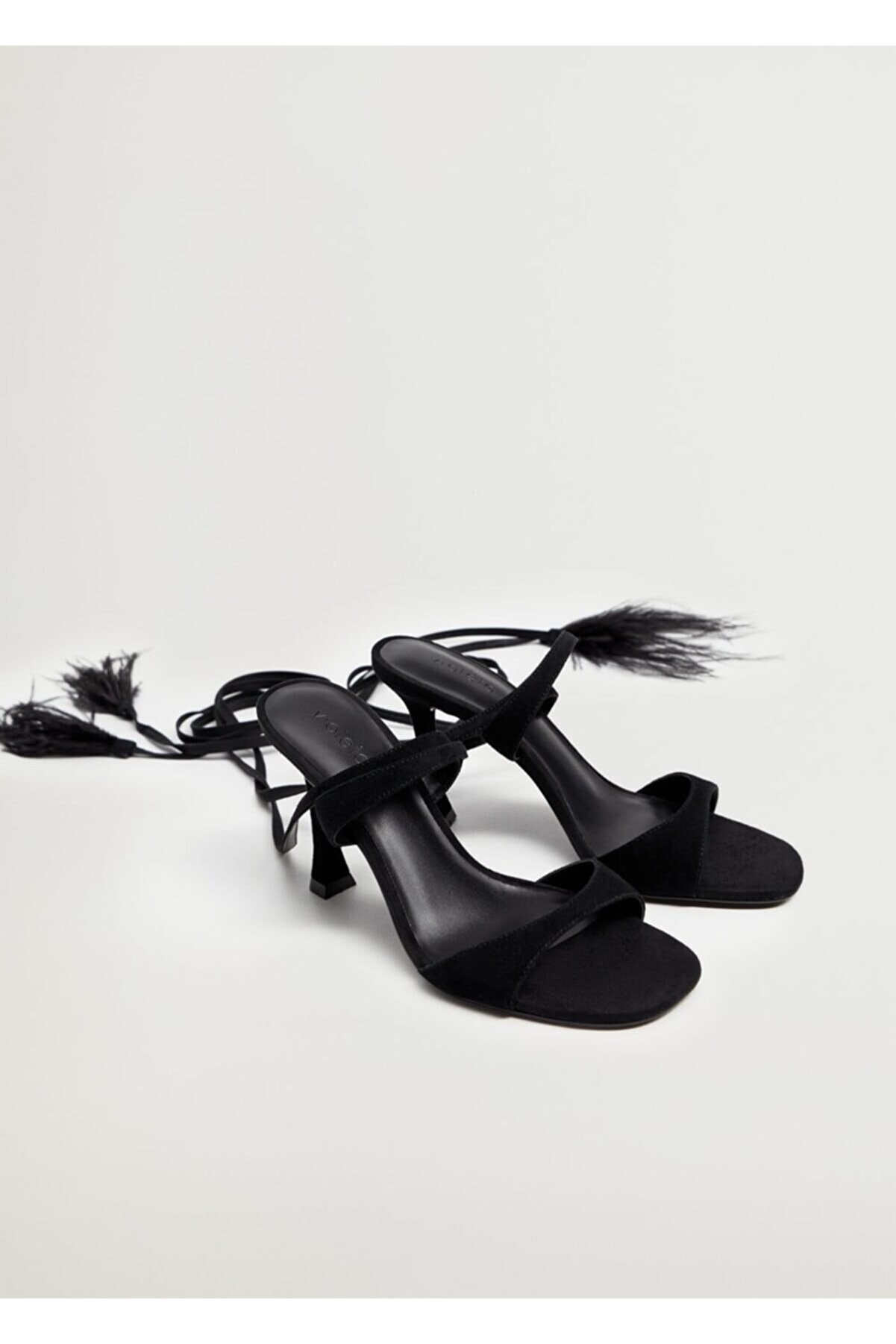 Violeta by MANGO Kadın Siyah Sandalet