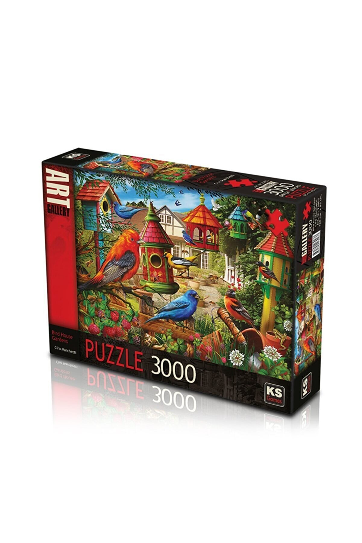Ks Games 23003 Ks, Bird House Gardens, 3000 Parça Puzzle