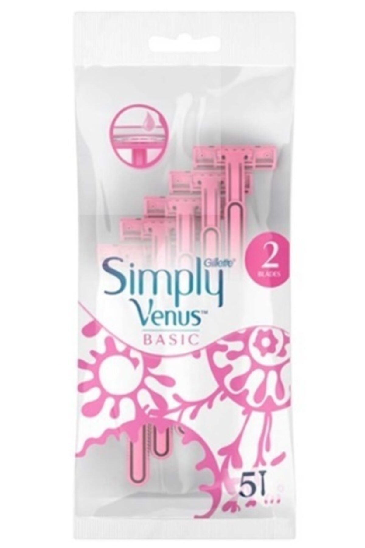 Gillette Venus Simply Venus 2 Basic 5'li Kadın Tıraş Bıçağı