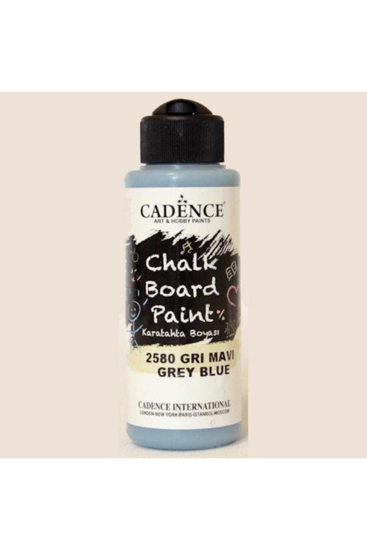 Cadence Chalkboard Paint 120ml Kara Tahta Boyası 2580 Gri Mavi