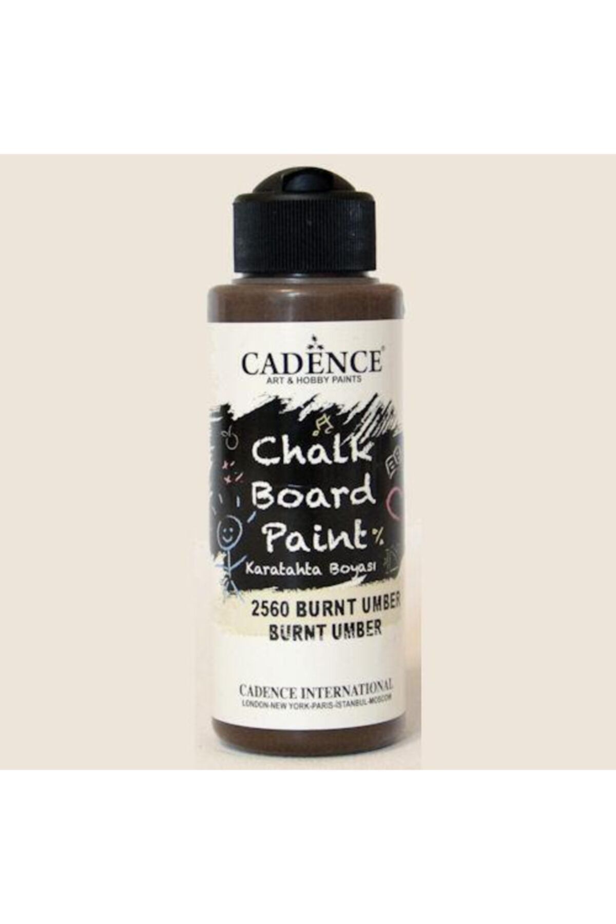 Cadence Chalkboard Paint 120ml Kara Tahta Boyası 2560 Burnt Umber