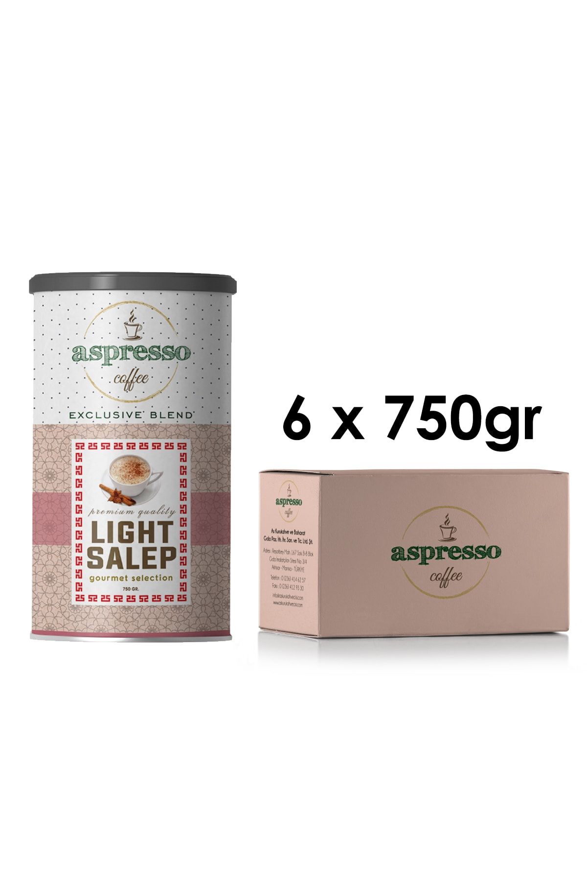 aspresso Light Salep 750 gr . X 6 Adet