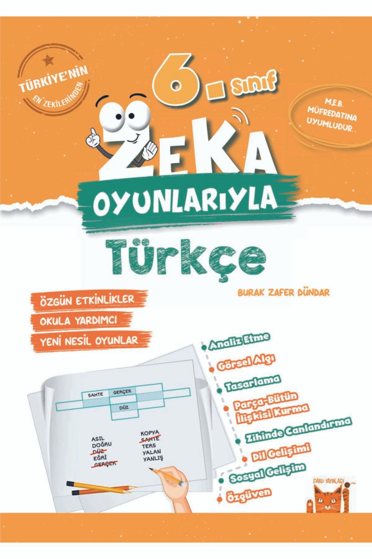 PAKO Yayınları 6. Sınıf Zeka Oyunlarıyla Türkçe