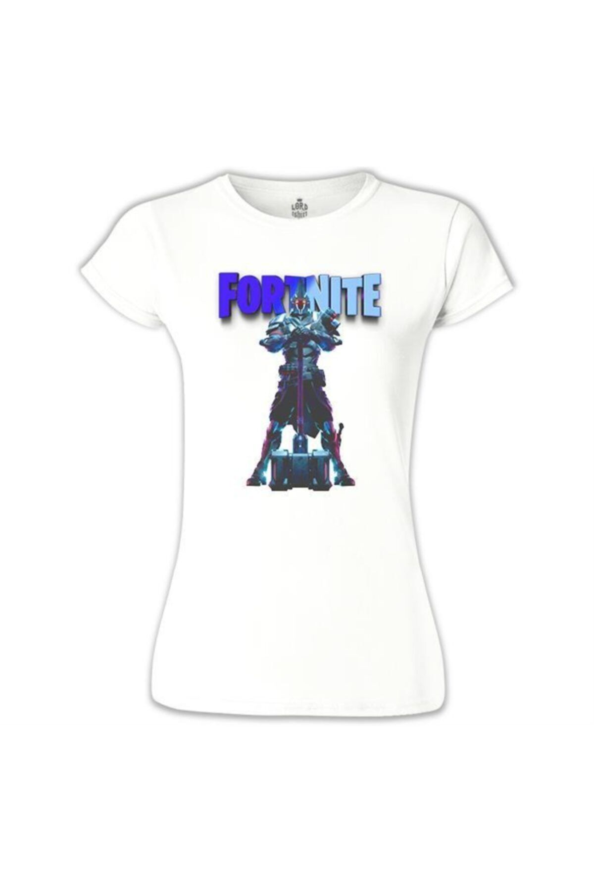 Lord T-Shirt Fortnite - Ultima Knight Blue Beyaz Kadın Tshirt