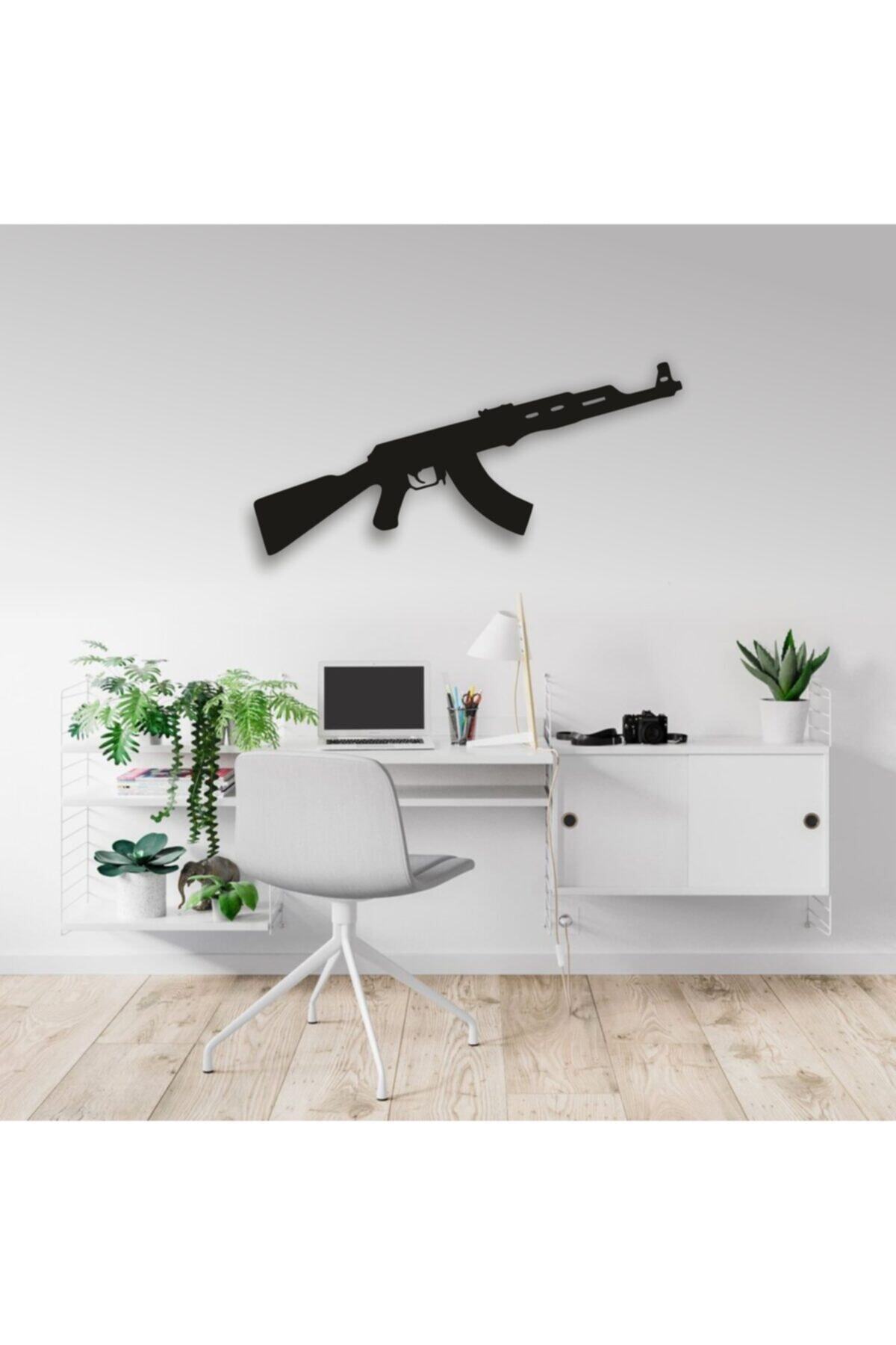 Arthome 2d Keleş Ak47 Ahşap Duvar Dekor Tablosu Duvar Süsü (50x15cm Arthome 2d Keleş Ak47 Ahşap Duvar Dekor Tablosu Duvar Süsü (50x15cm