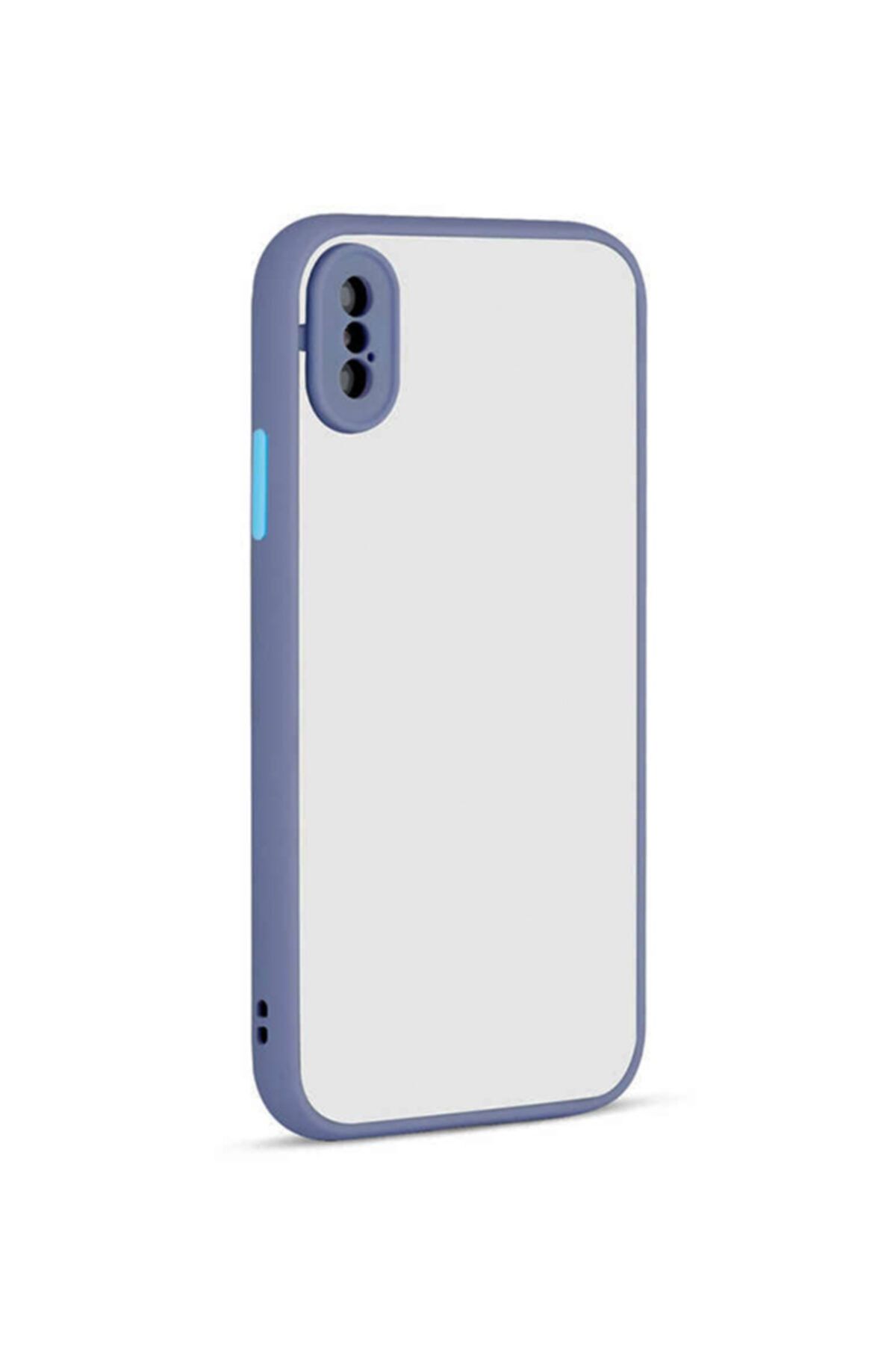 Molly Iphone Xs Max Uyumlu Sis Mavisi Buzlu Huskarl Çift Katmalı Silikon Pc Kılıf