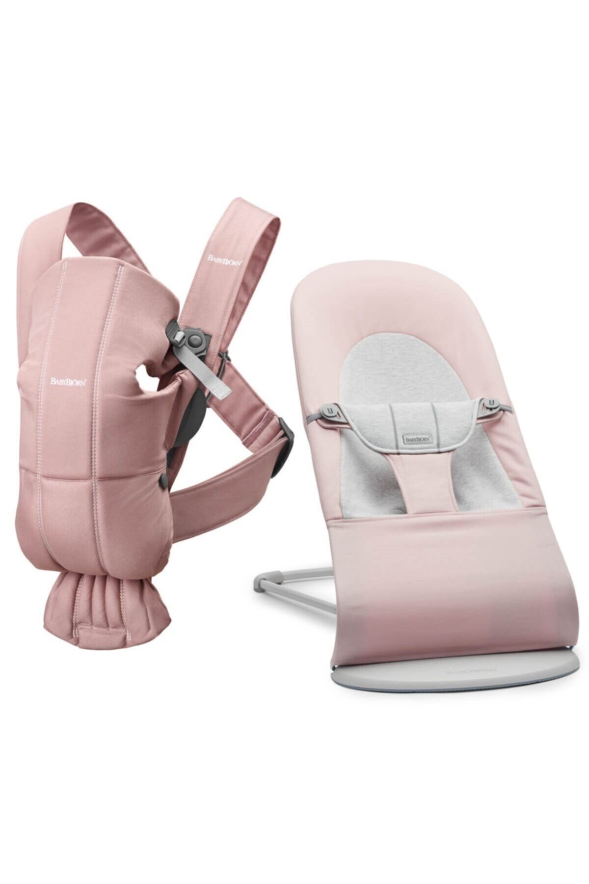 BabyBjörn Balance Soft Ana Kucağı & Kanguru Mini 3d Cotton Yenidoğan Seti / Light Pink