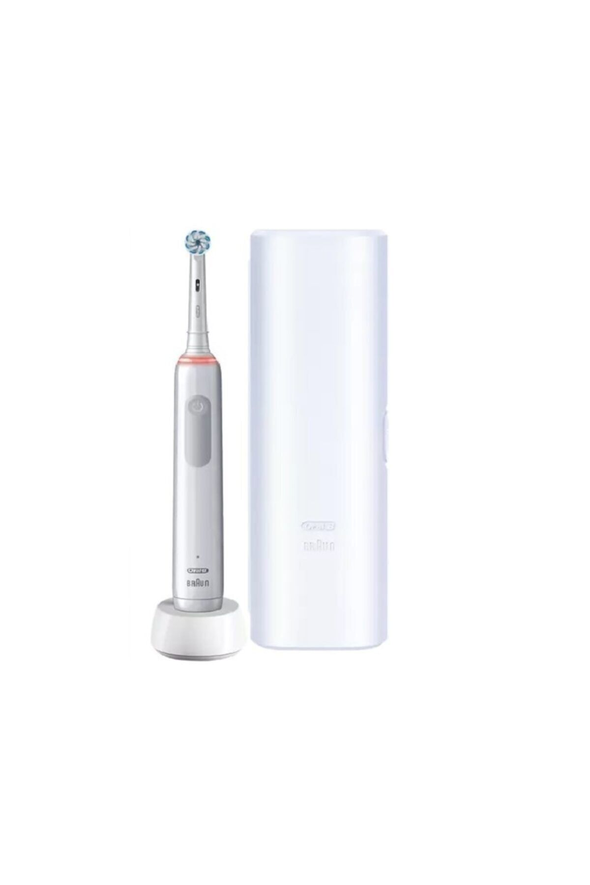 Oral-B Pro 3500 Beyaz Şarjlı Diş Fırçası + Seyahat Kabı