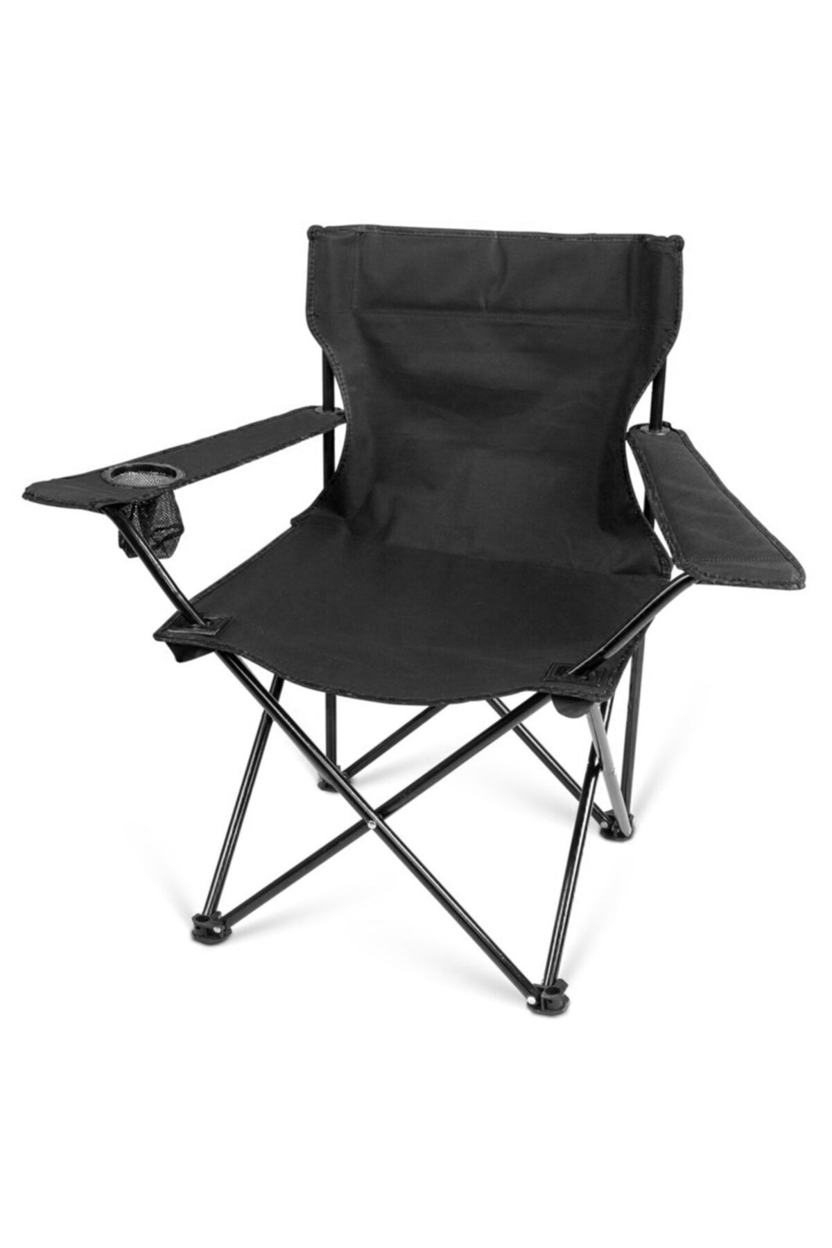 Bidesenal Kamp Sandalyesi Katlanır 50*50*80 Taşıma Çantalı 120 Kg Kapasiteli Ithal Ürün Siyah Renk