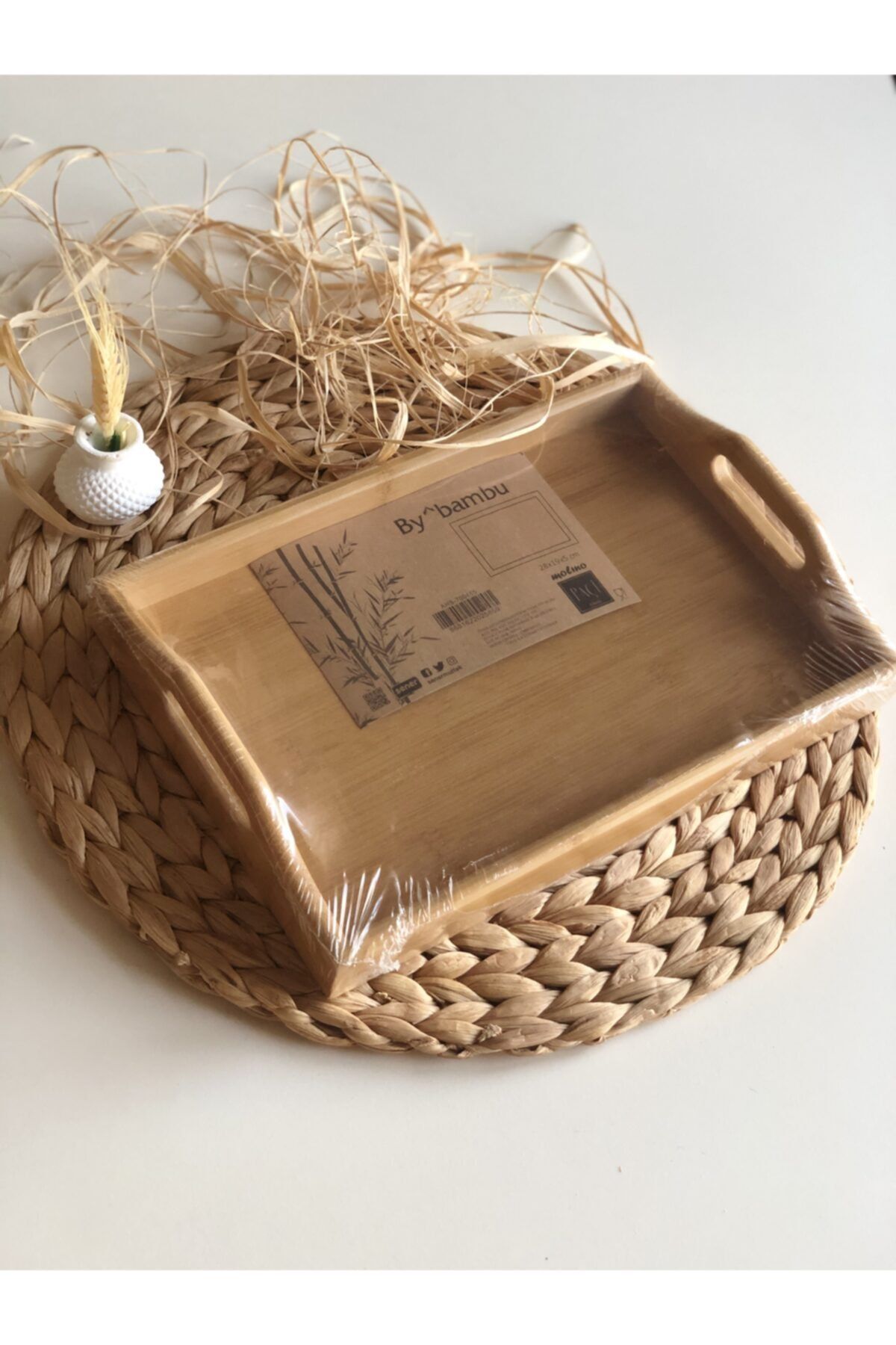 Den Tasarım Hediyelik Bambu Çay-kahve Tepsisi