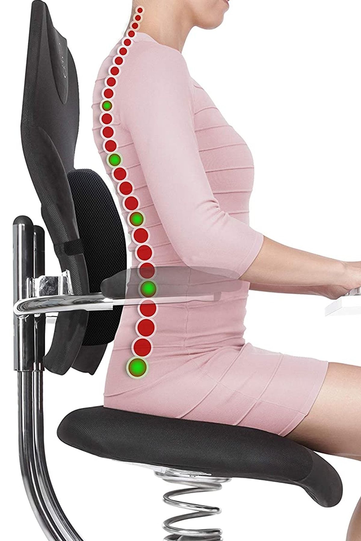 Ankaflex Ortopedik Sırt Minderi Araç Koltuk Sandalye Bel Yastığı Bel Desteği Bel Minderi