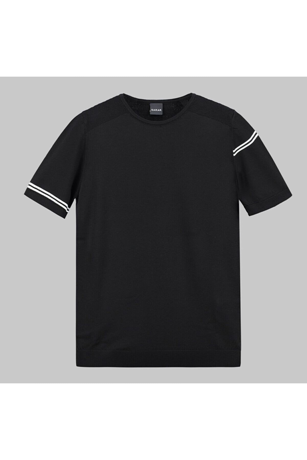 Sarar 0 Yaka Siyah Ince Triko T-shirt