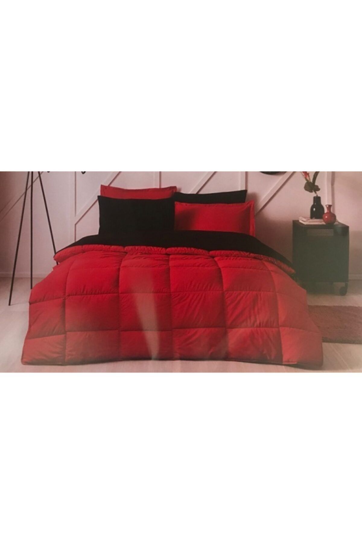 Özdilek Colormix Çift Kişilik Uyku Seti Kırmızı - Siyah