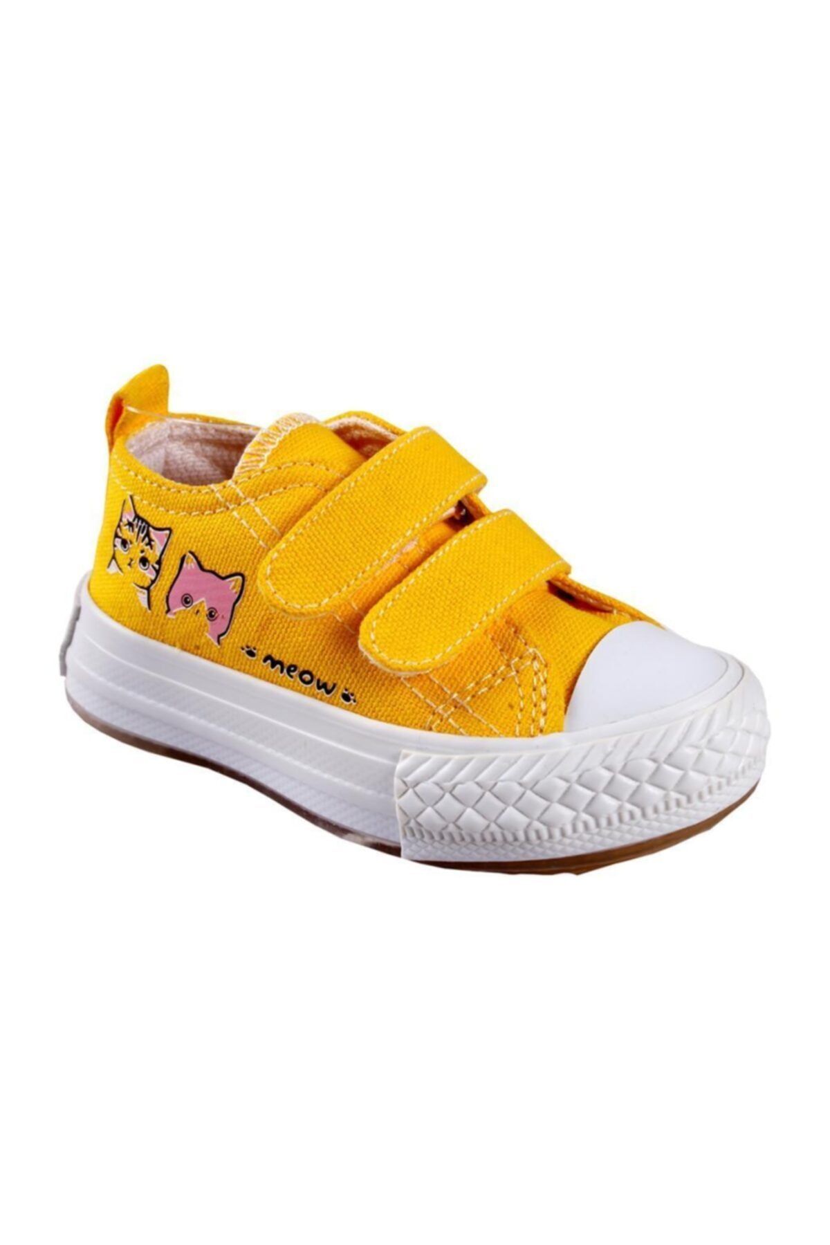 Gigi Unisex Çocuk Sarı Işıklı Sarı Keten Ayakkabı- Sneaker