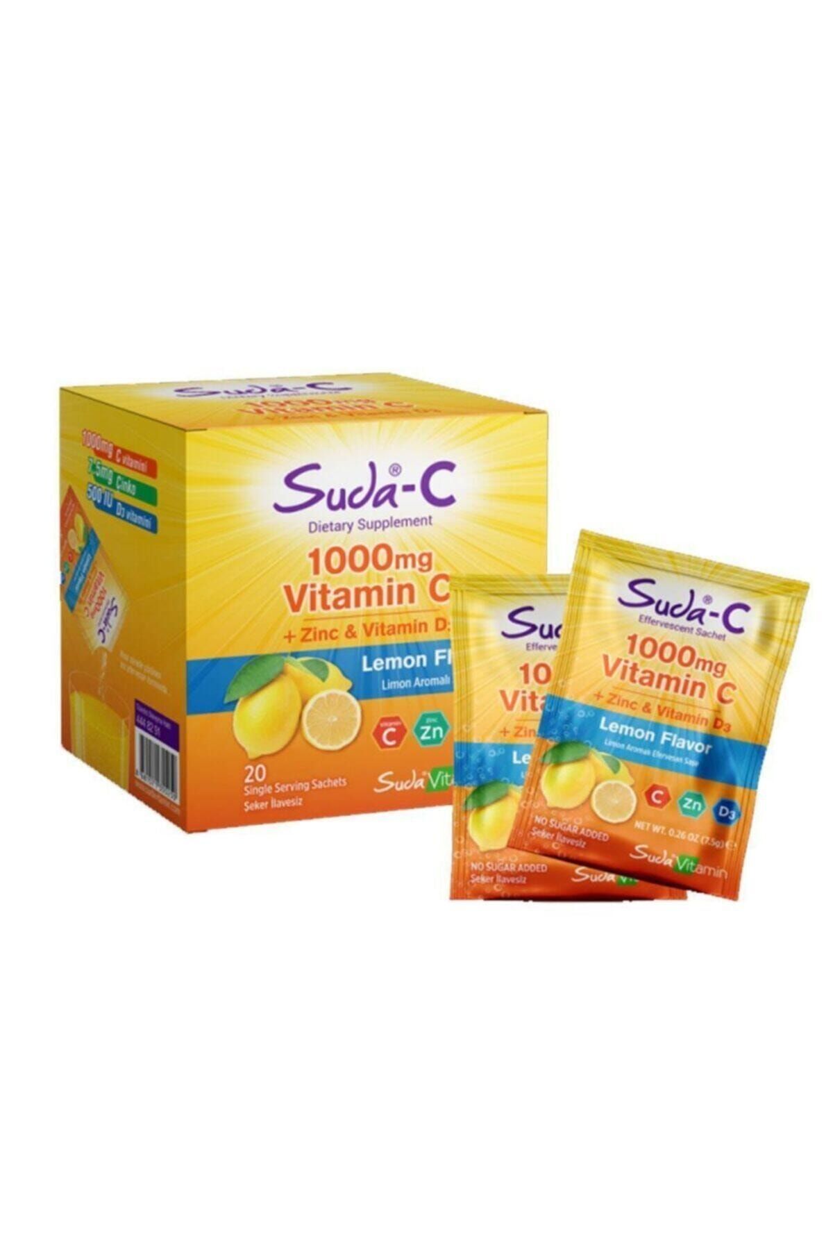Suda Collagen Suda Vitamin C 1000 Mg + Zinc Ve Vitamin D3 20 Saşe Limon