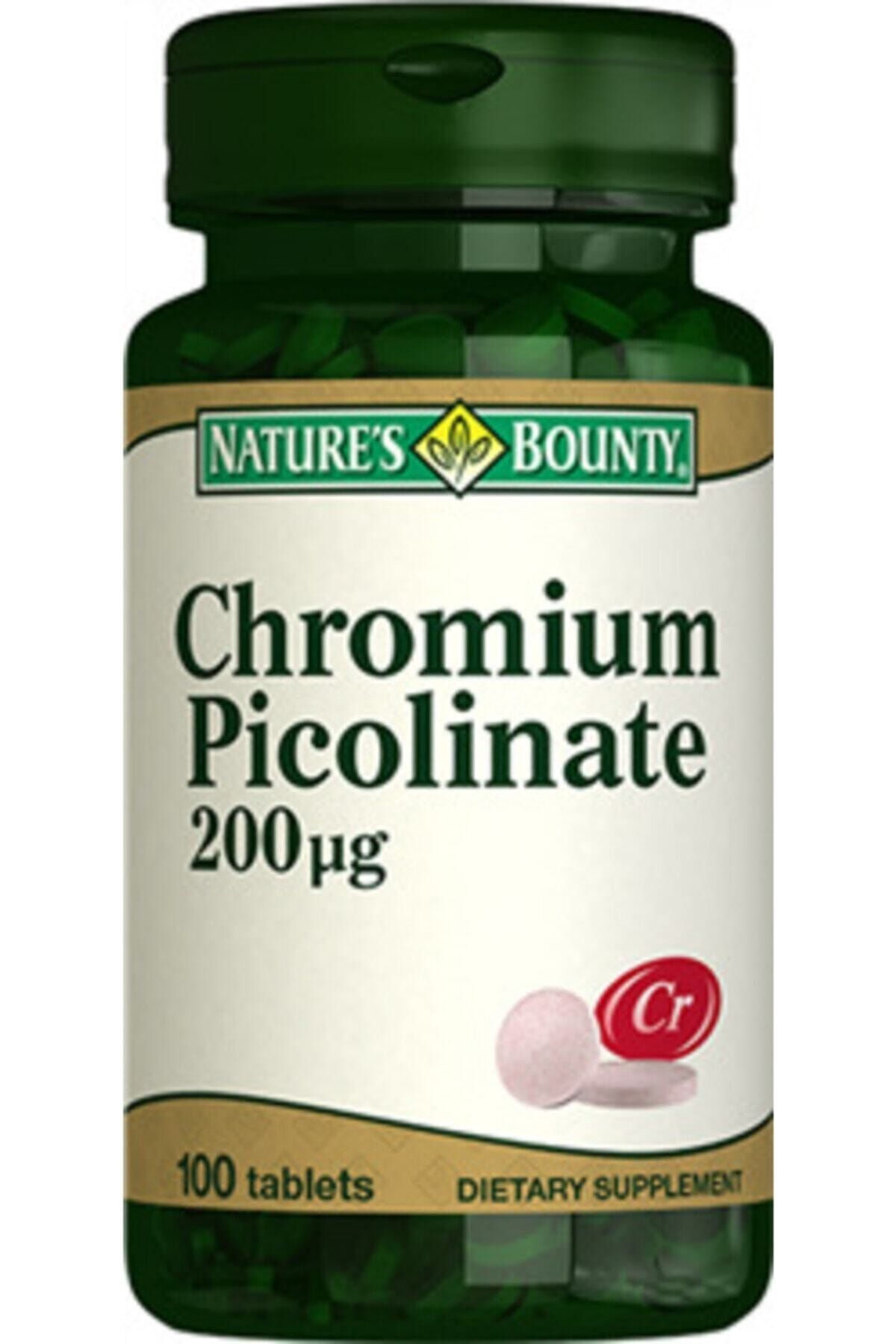 Natures Bounty Chromium Picolinate 200 mcg 100 Tablet