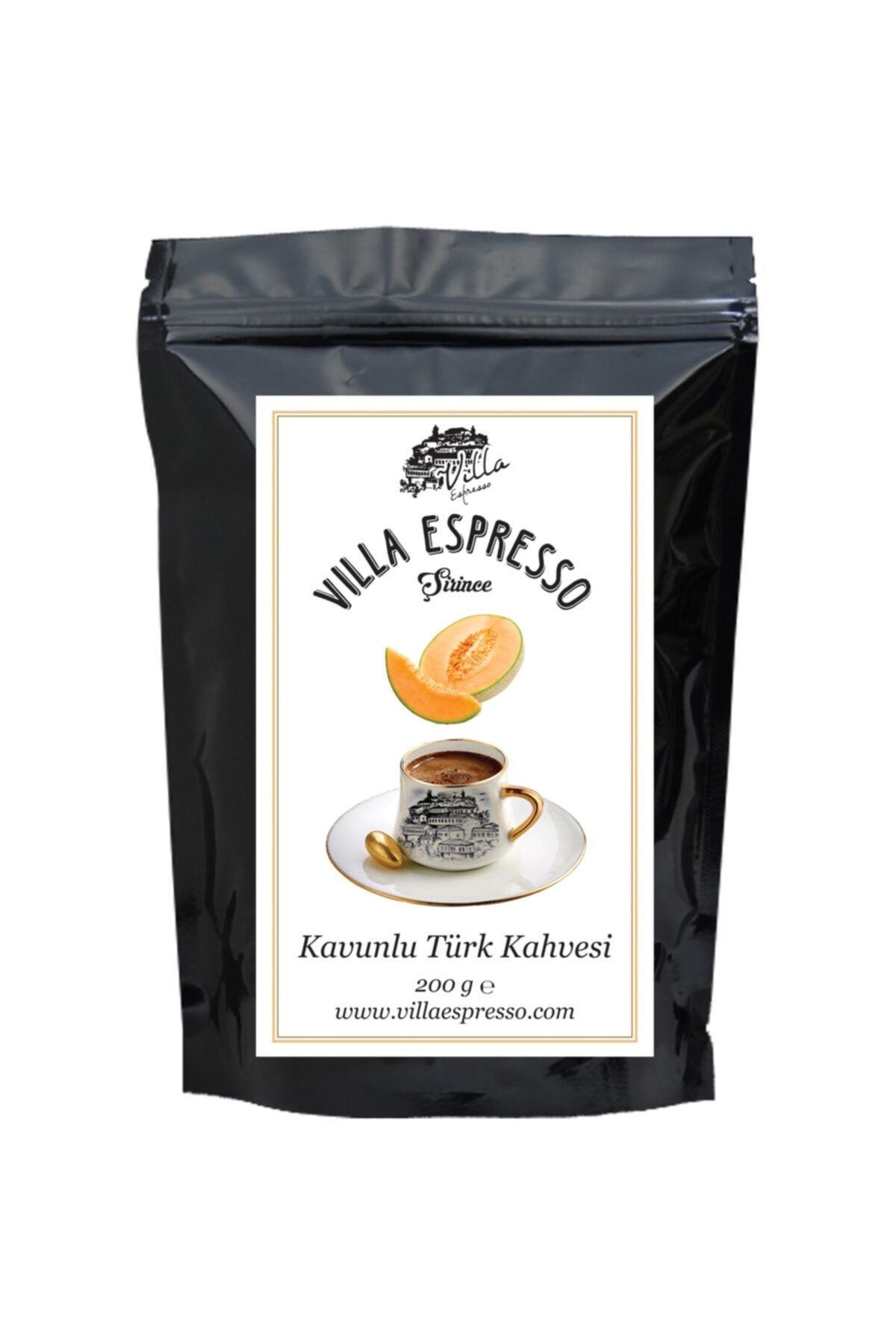 Villa Espresso Kavun Aromalı Türk Kahvesi (200 Gr) Öğütülmüş Kavunlu Kahve