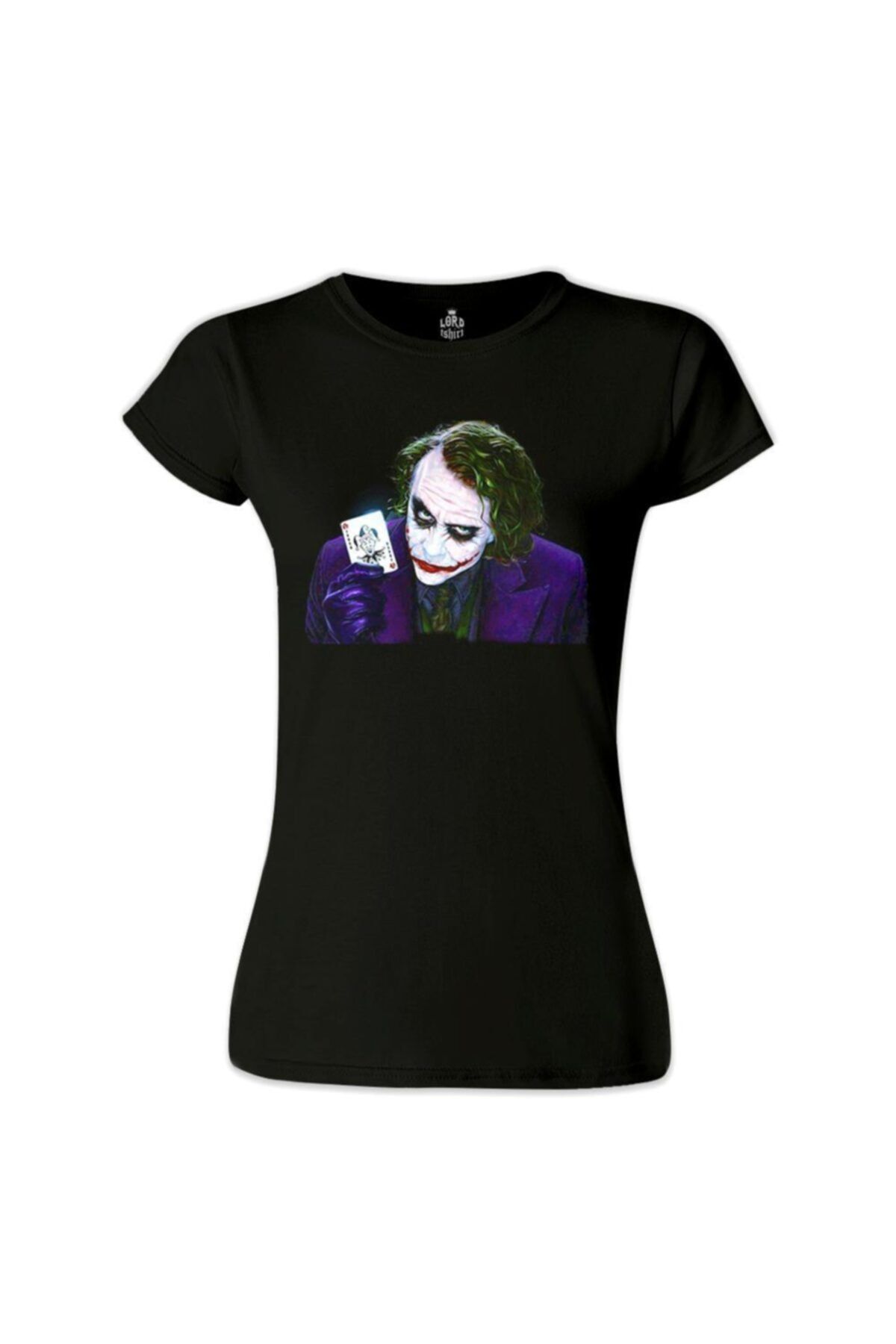 Lord T-Shirt Kadın Siyah Joker As T-shirt BS-1281