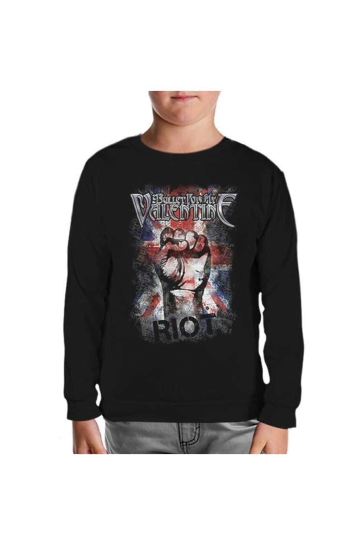 Lord T-Shirt Bullet For My Valentine Riot Siyah Çocuk Sweatshirt