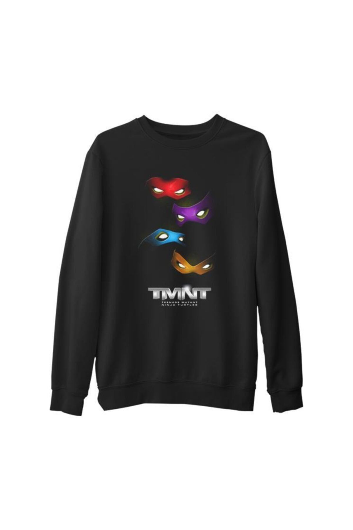 Lord T-Shirt Teenage Mutant Ninja Turtles Siyah Erkek Kalın Sweatshirt