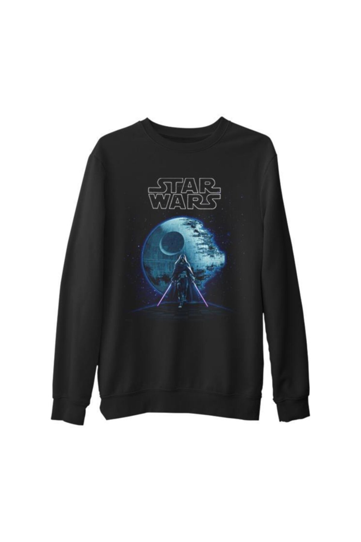 Lord T-Shirt Erkek Siyah Star Wars The Force Awakens 6 Kalın Sweatshirt