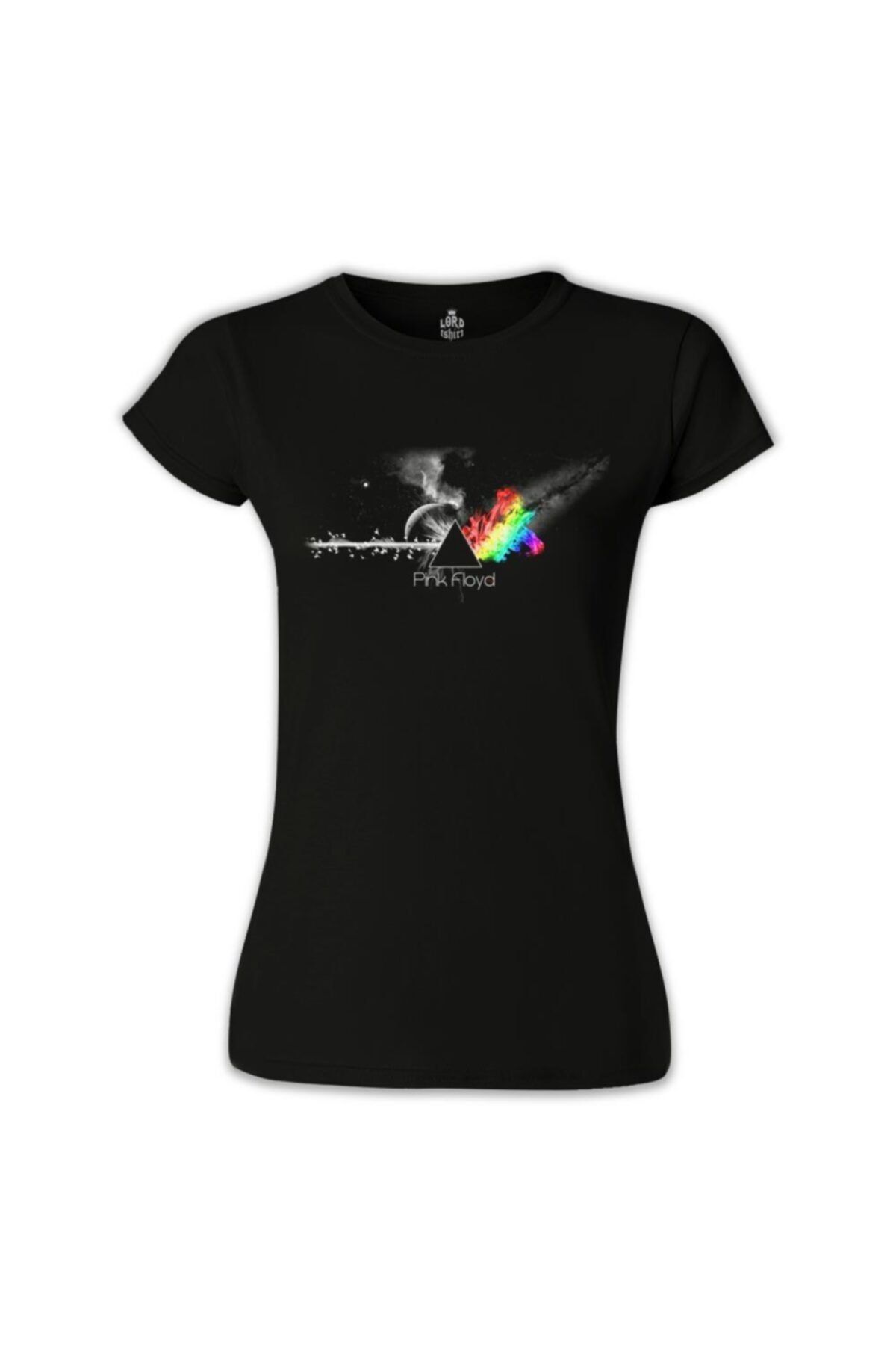 Lord T-Shirt Kadın Siyah Pink Floyd In Clouds T-Shirt