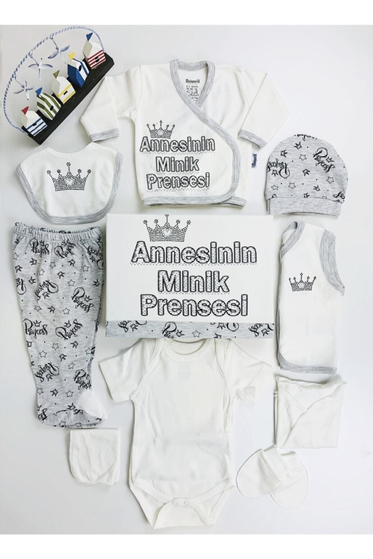 Miniworld Yenidoğan Kız Bebek Annesinin Minik Prensesi 10'lu Hastane Çıkışı Zıbın Set