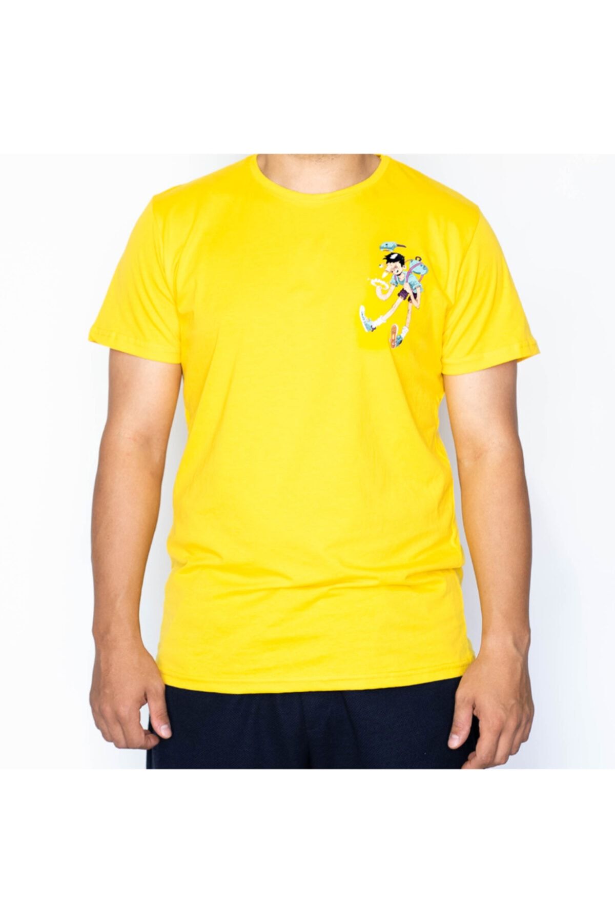 MOGA Rocketman Tişört, Unisex Sarı T-shirt
