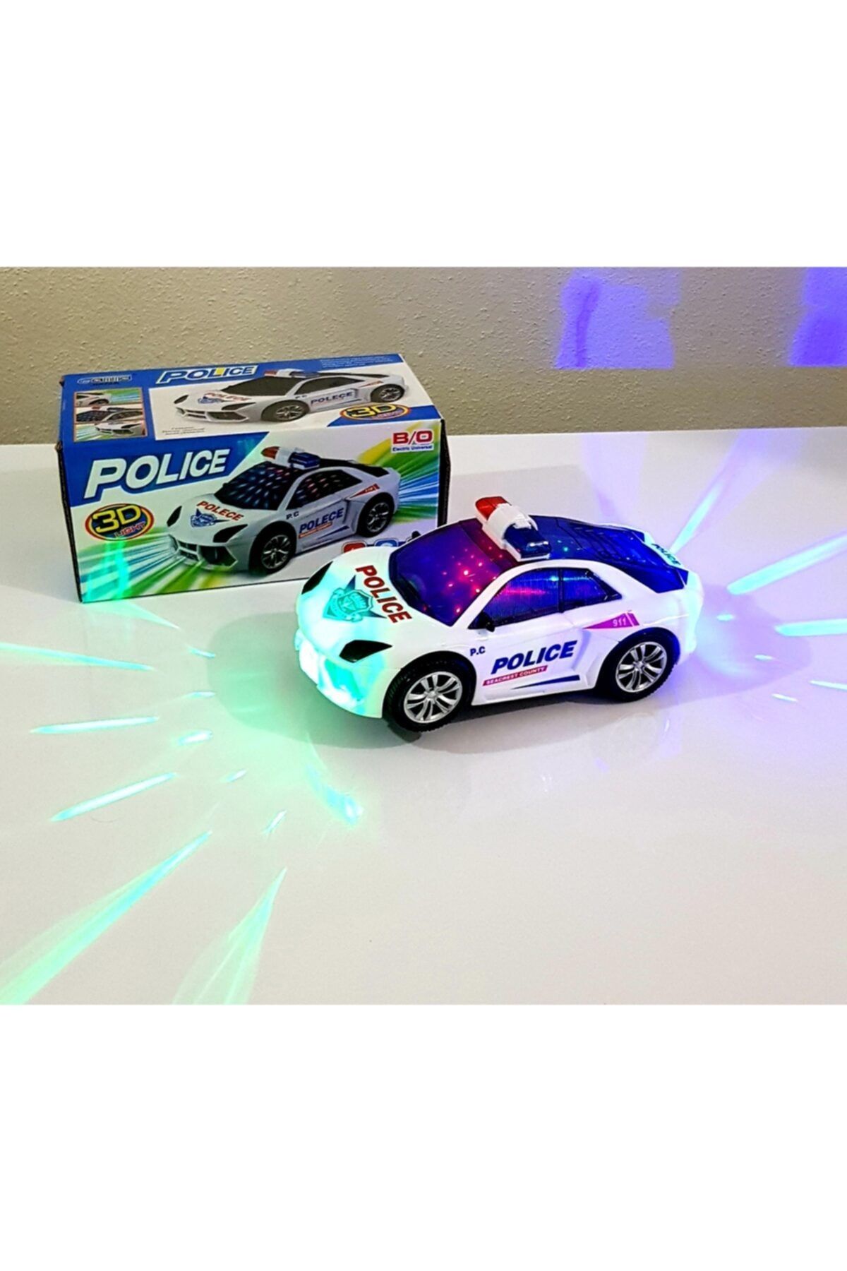 Numaca Oyuncak Pilli Polis Arabası 3d Işıklı Ve Siren Sesli