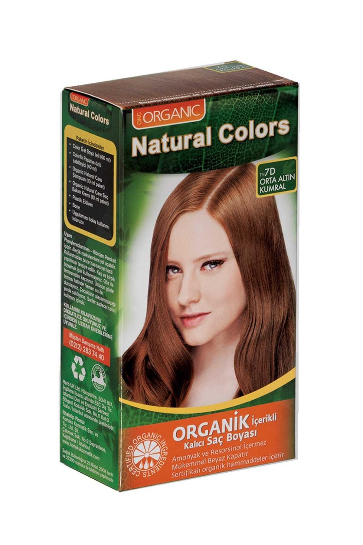 Organic Natural Colors Natural Colors 7d Orta Altın Kumral Organik Saç Boyası