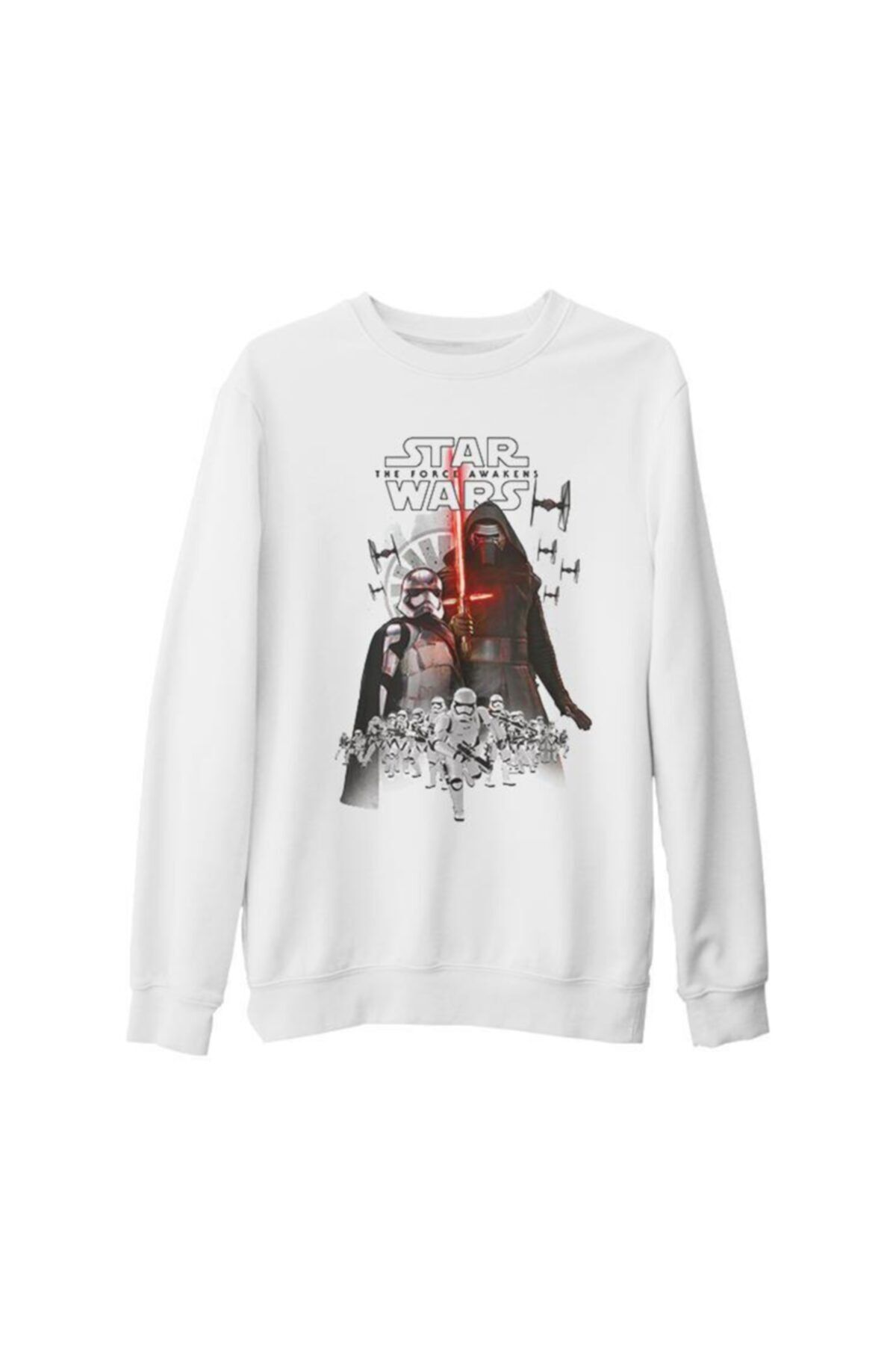 Lord T-Shirt Unisex Beyaz Star Wars The Force Awakens 11 Kalın Sweatshirt