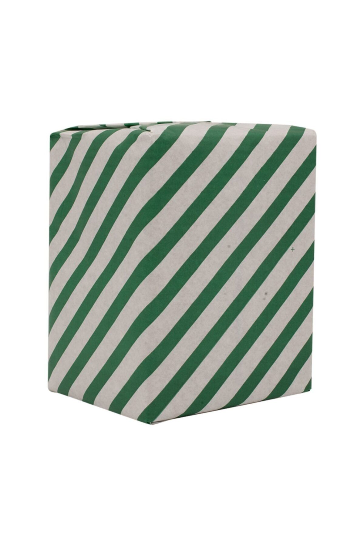 roco paper Ambalaj Kağıdı Koyu Yeşil Verev Çizgili 40gr 70x10cm 10'lu Paket