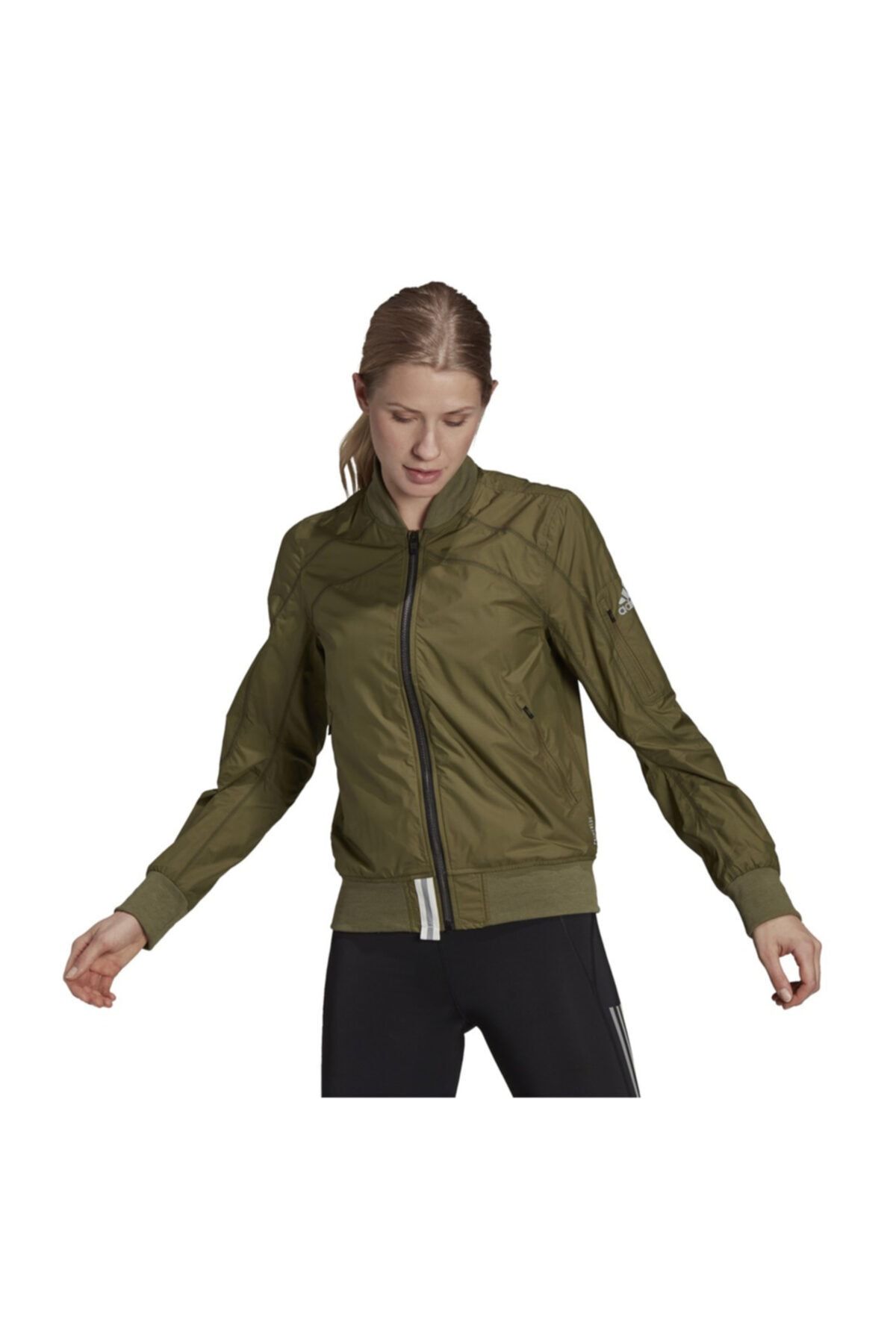 adidas Gt8925-k Marathon Jacket Kadın Ceket Yeşil