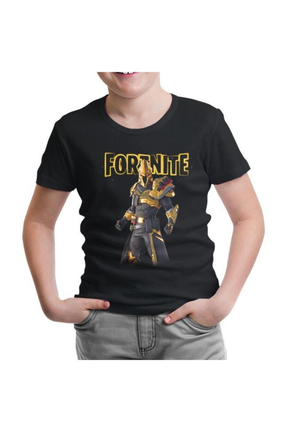 Lord T-Shirt Çocuk Fortnite - Ultima Knight Siyah  Tshirt