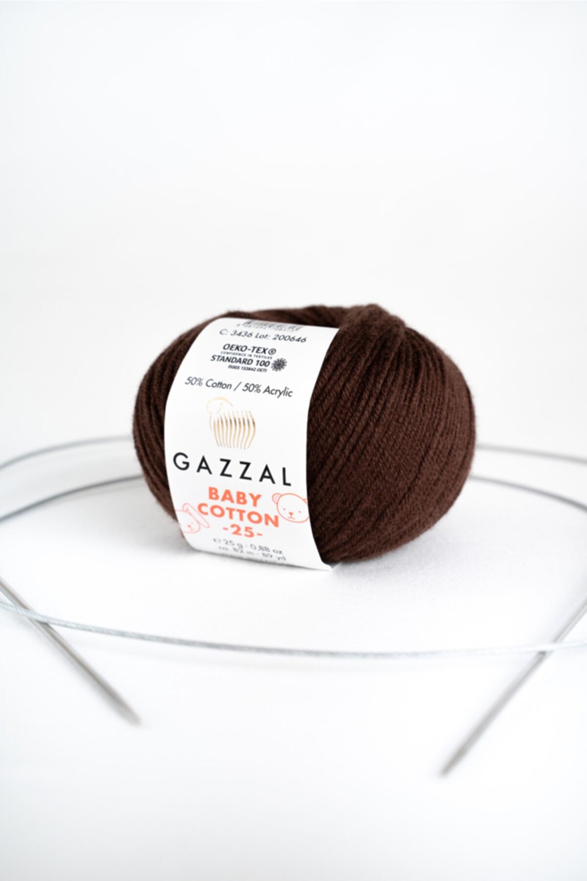 Gazzal Baby Cotton 25 gr Amigurimi, Punch El Örgü Ipligi Taka Yarn (3436)