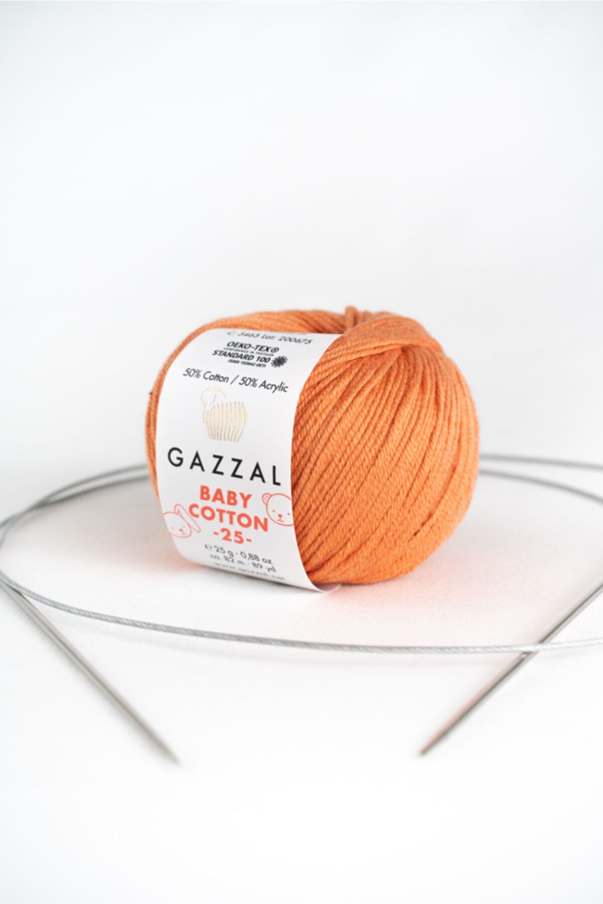 Gazzal Baby Cotton 25 gr Amigurimi, Punch El Örgü Ipligi Taka Yarn (3465)