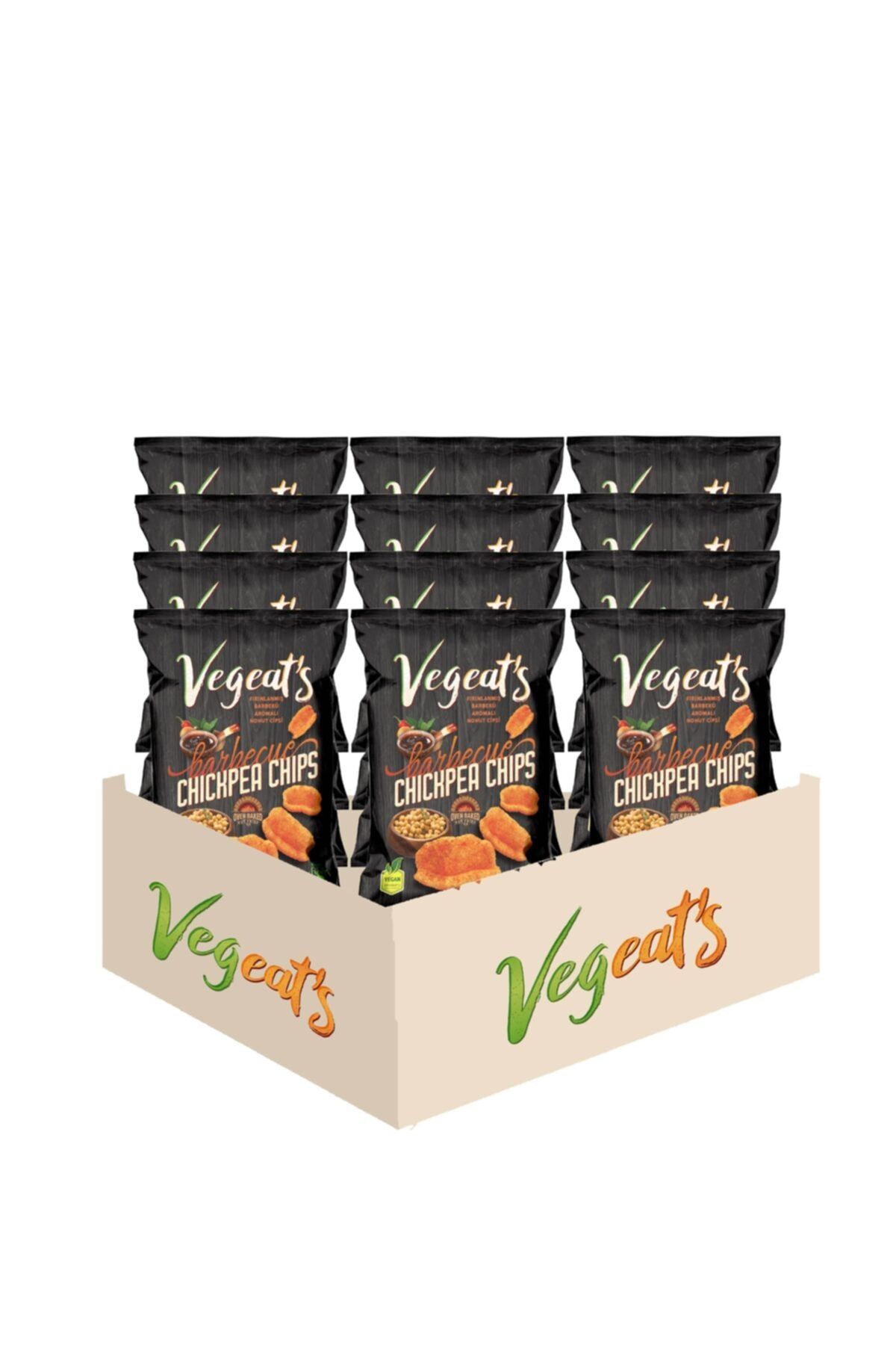 Vegeat's Fırınlanmış Barbekü Aromalı Nohut Cipsi 12 Adet Vegan Cips