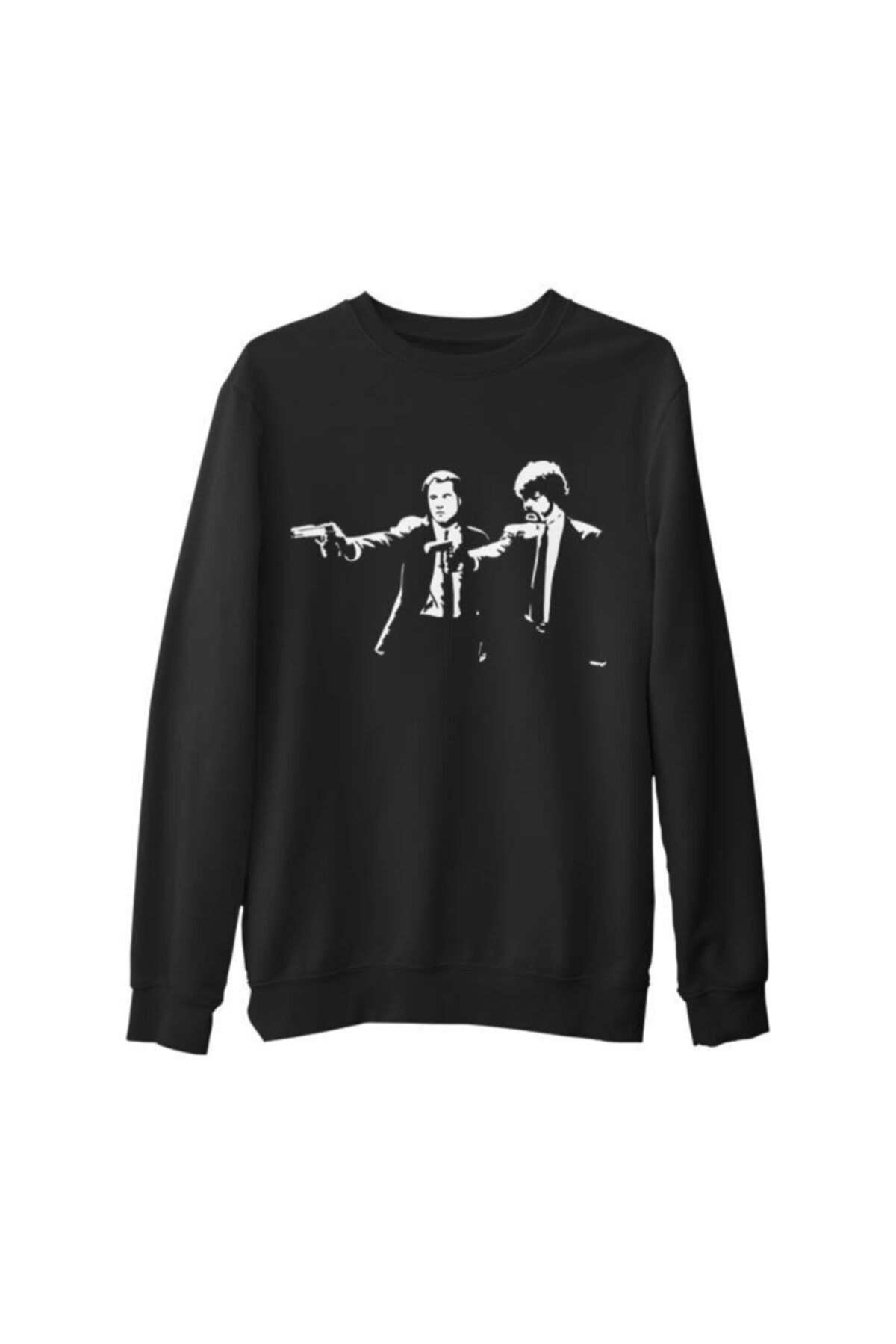 Lord T-Shirt Pulp Fiction - That Scene Siyah Erkek Kalın Sweatshirt