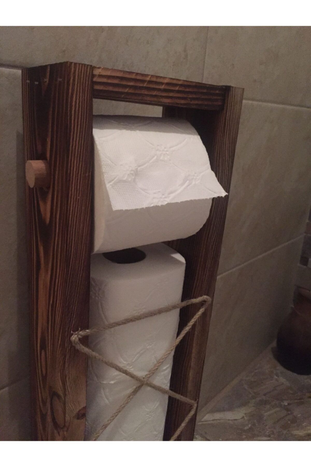 Ankaflex Ahşap Wc Kağıtlık Tuvalet Tuvalet Kağıtlığı Telefon Çiçek Standı Özellikli