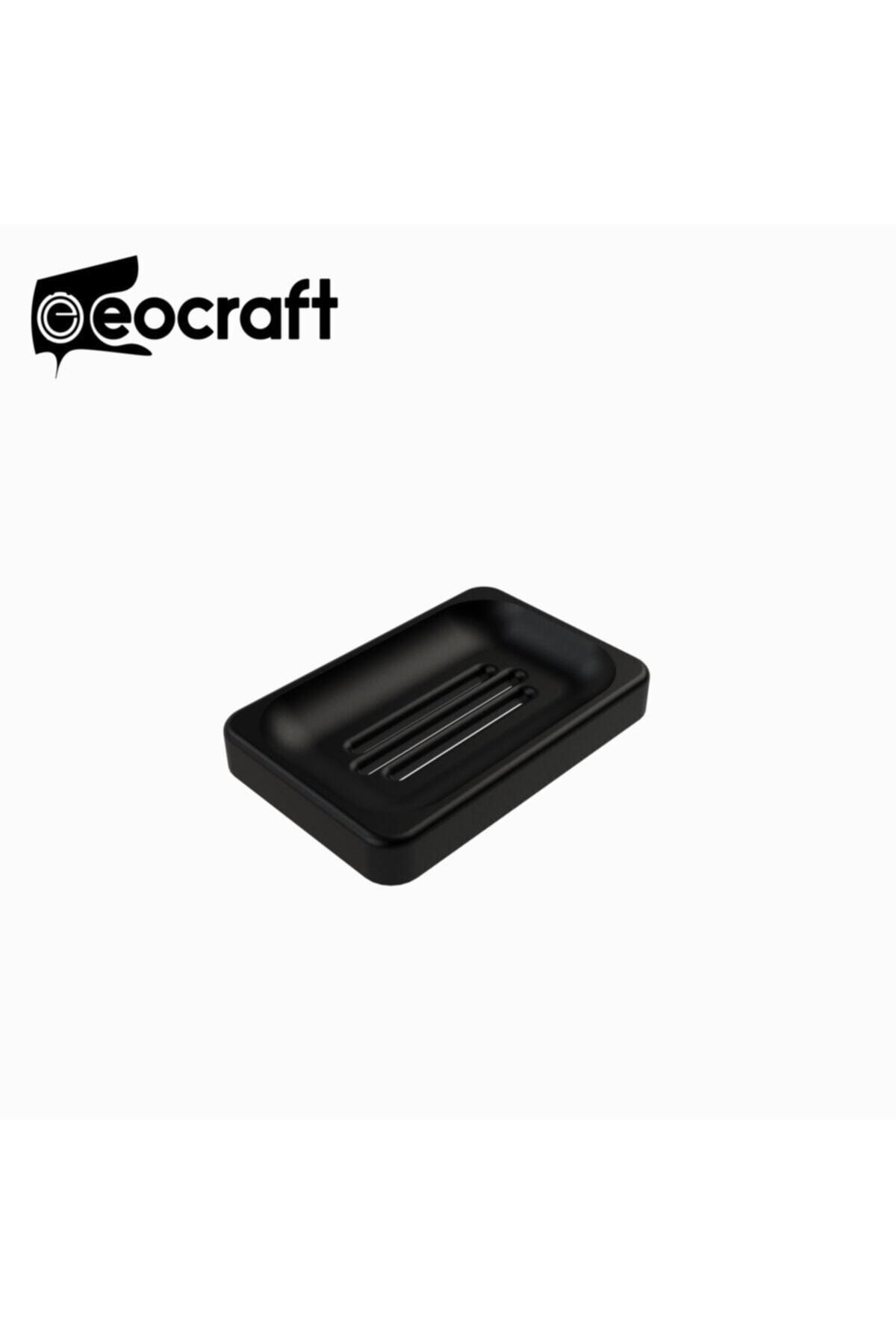 EOCRAFT The Art Box Desıgn Ahıtoba Kompozit Granit Katı Sabunluk Siyah