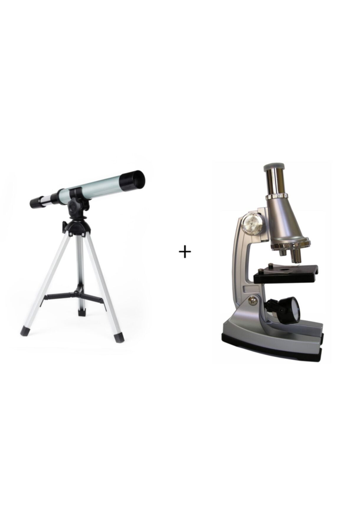 Elvinsa Lizer Teleskop Seti Ve Mikroskop Seti (450X YAKINLAŞTIRMA) , Eğitici 2 Set Bir Arada