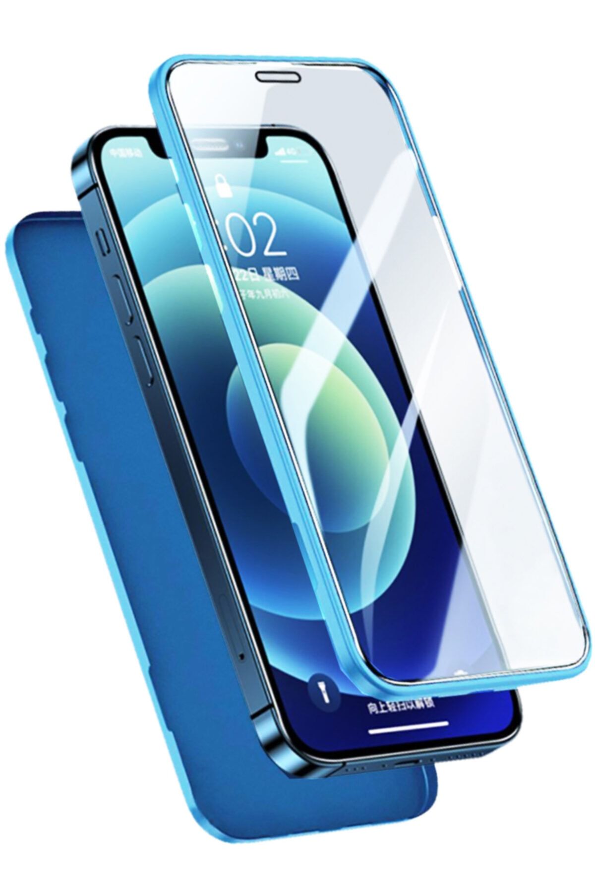 NovStrap Iphone 13 Pro Kılıf 6.1 360 Tam Koruma + Yerleşik Ekran Koruyucu