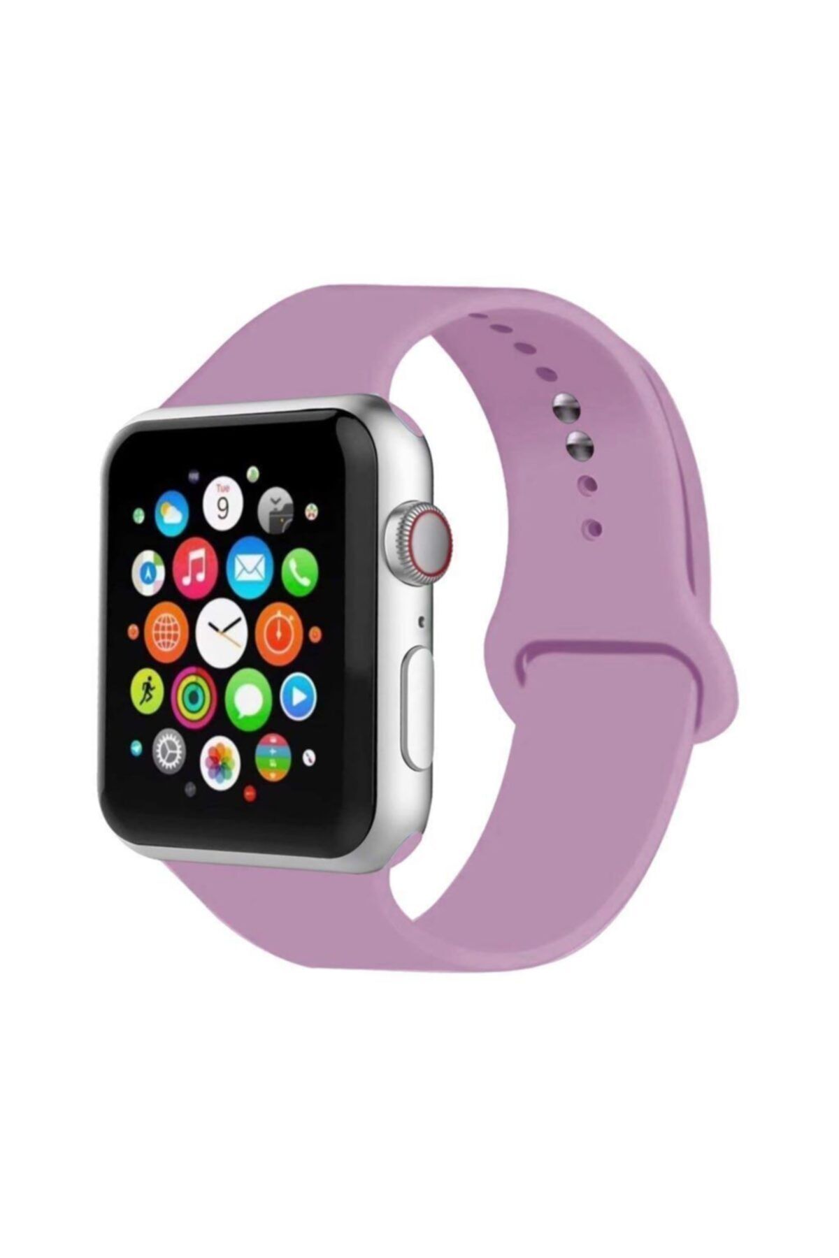 NovStrap Apple Watch 2 3 4 5 6 Se 7 Seri 41 Mm 40 Mm 38 Mm Uyumlu Silikon Kordon Kayış Liquid Silikon Strap