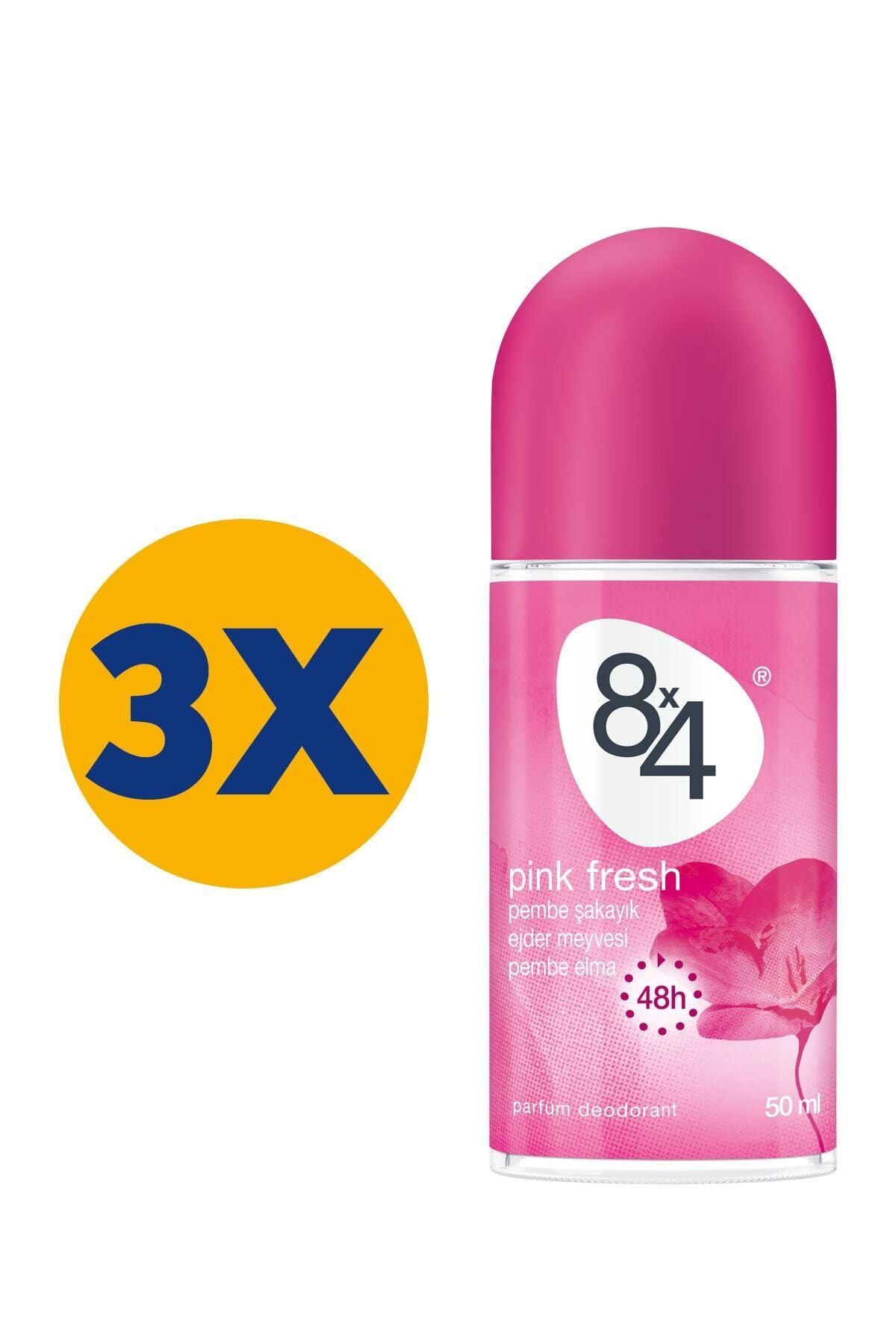 8x4 Pink Fresh Kadın Roll-on 50 ml (3 ADET)