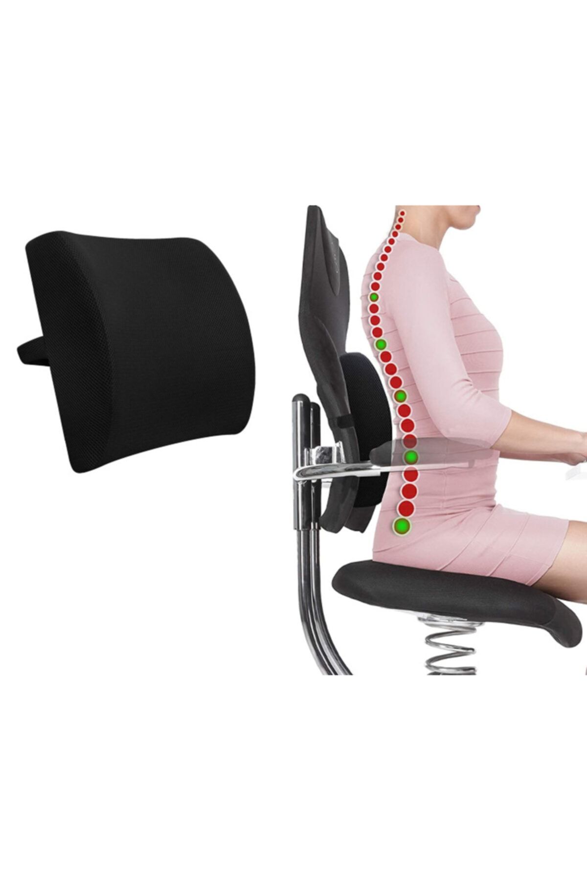 Ankaflex Ortopedik Sırt Minderi Araç Koltuk Sandalye Bel Yastığı Bel Desteği Bel Minderi Bel Minderi