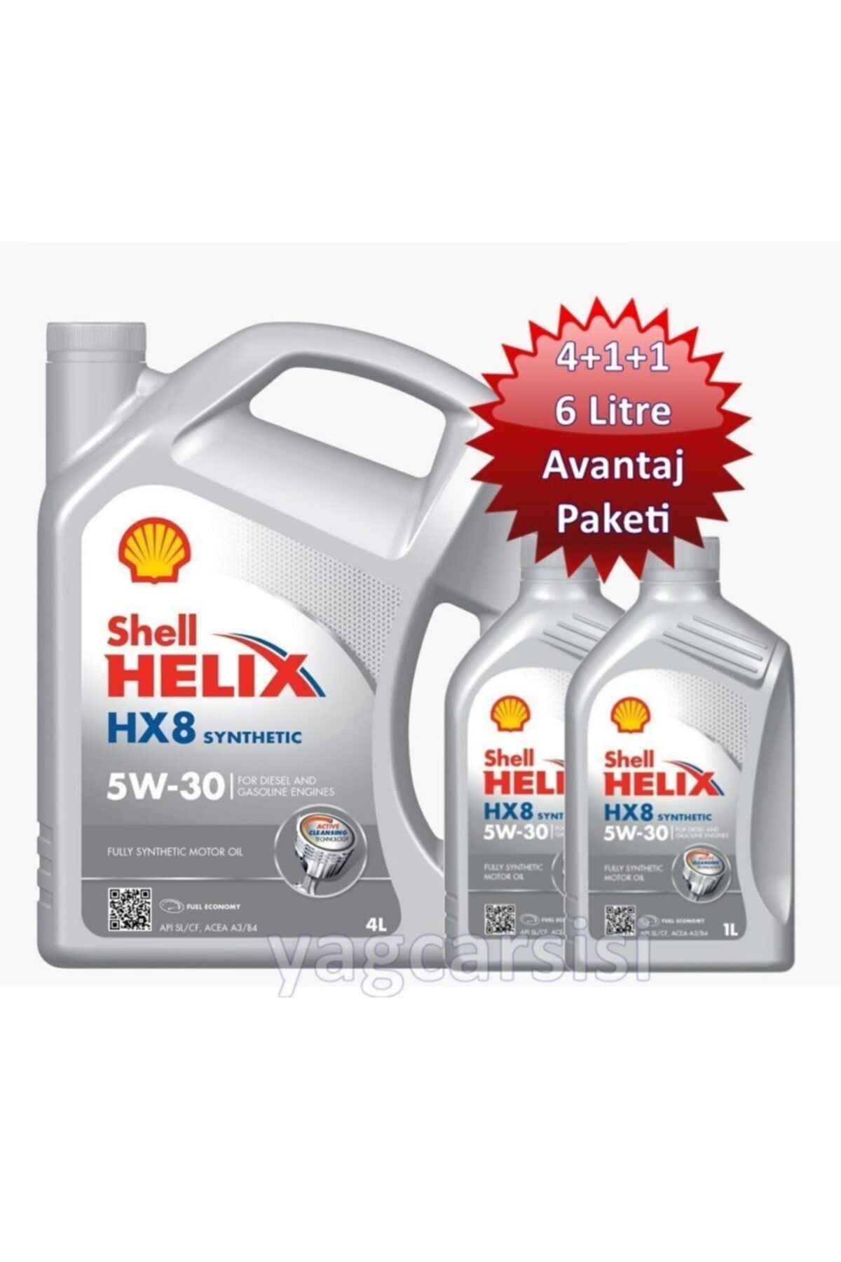 Shell Helix Hx8 Synthetic 5w30 6 Litre