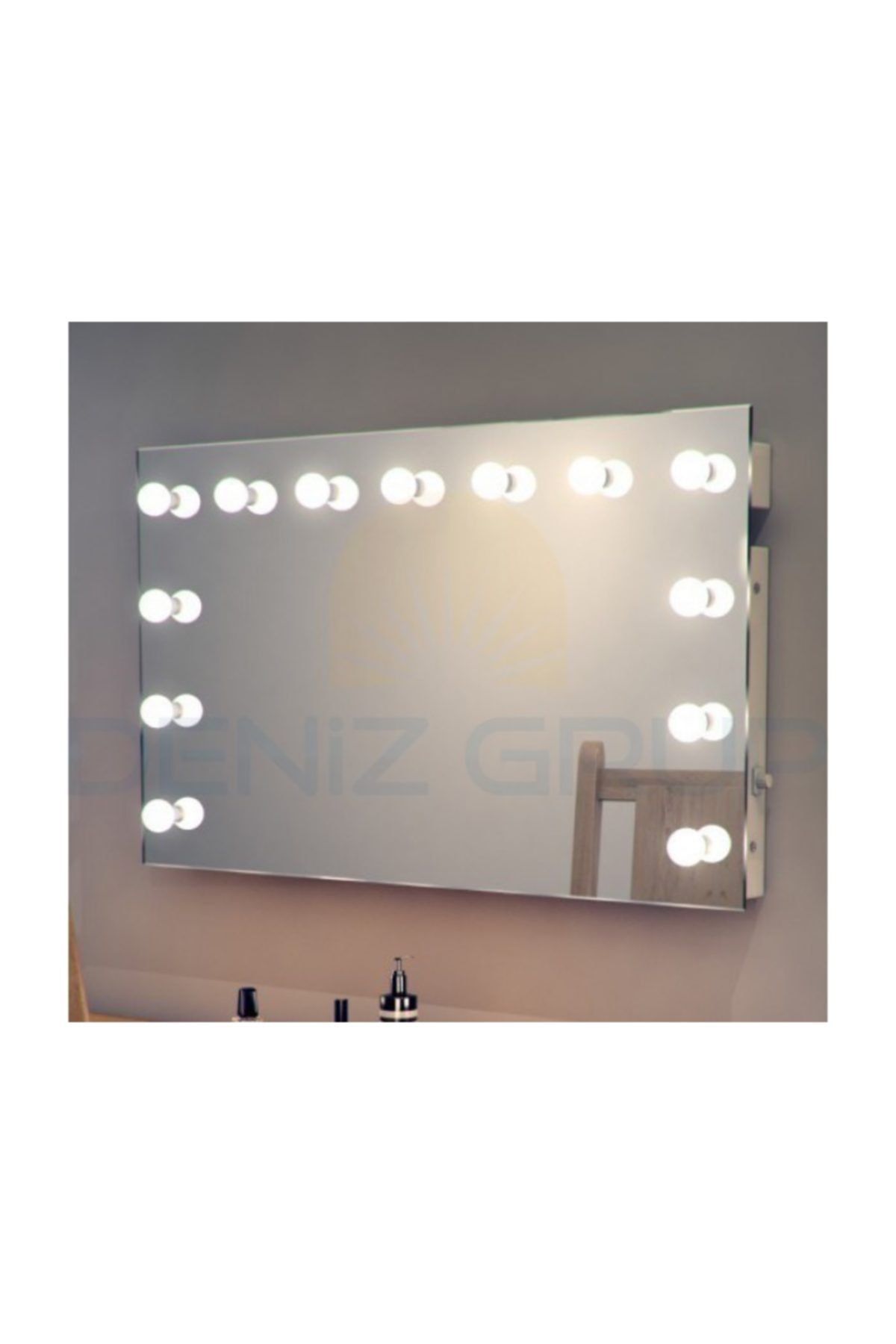 Nova 100x60cm Kulis Işıklı Makyaj Aynası Le5-018