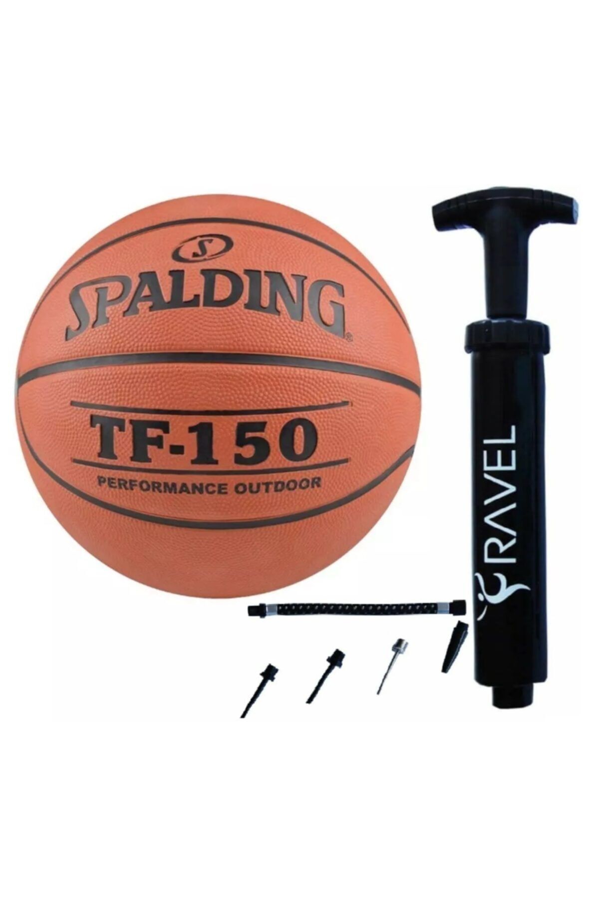 Spalding Tf-150 Basketbol Topu Çok Amaçlı Top Pompası, 2'li Set