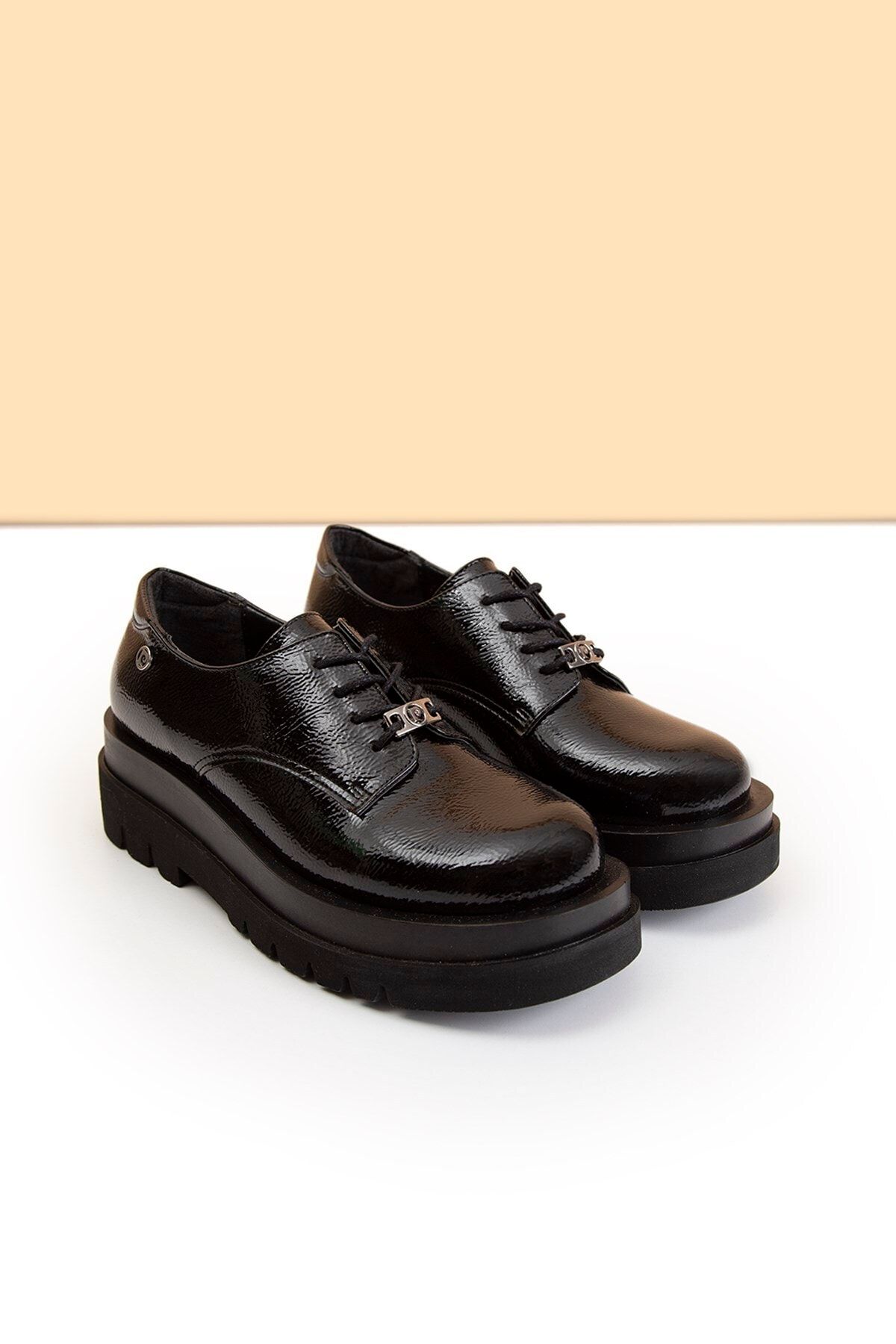 Pierre Cardin Pc-50827 Rugan Siyah Kadın Ayakkabı